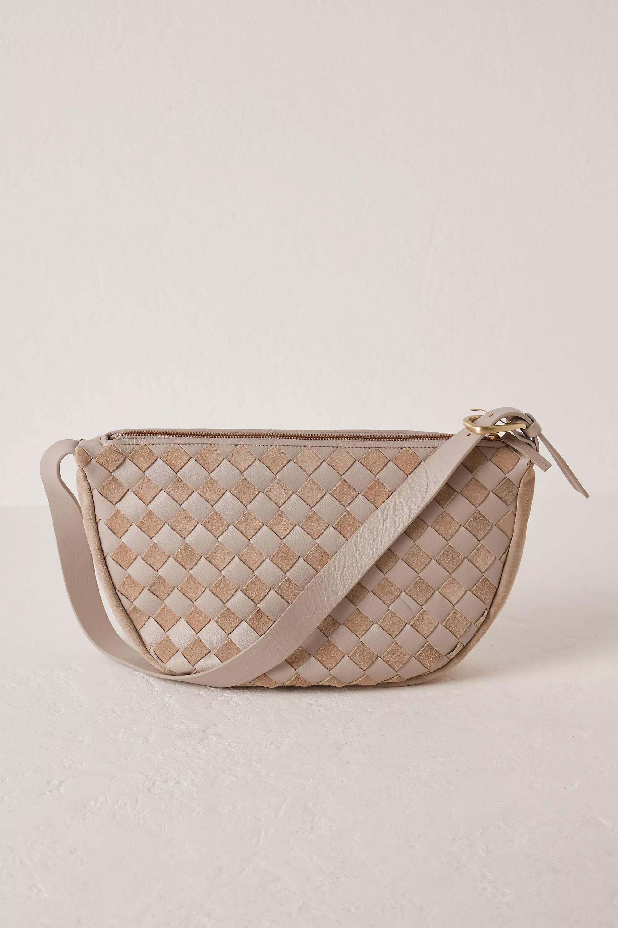 Check Leather Crossbody Bag, Beige, A501_0023, large image number 4