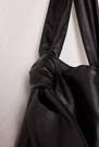 Anthropologie - Knotted Leather Slouchy Tote Bag, Black