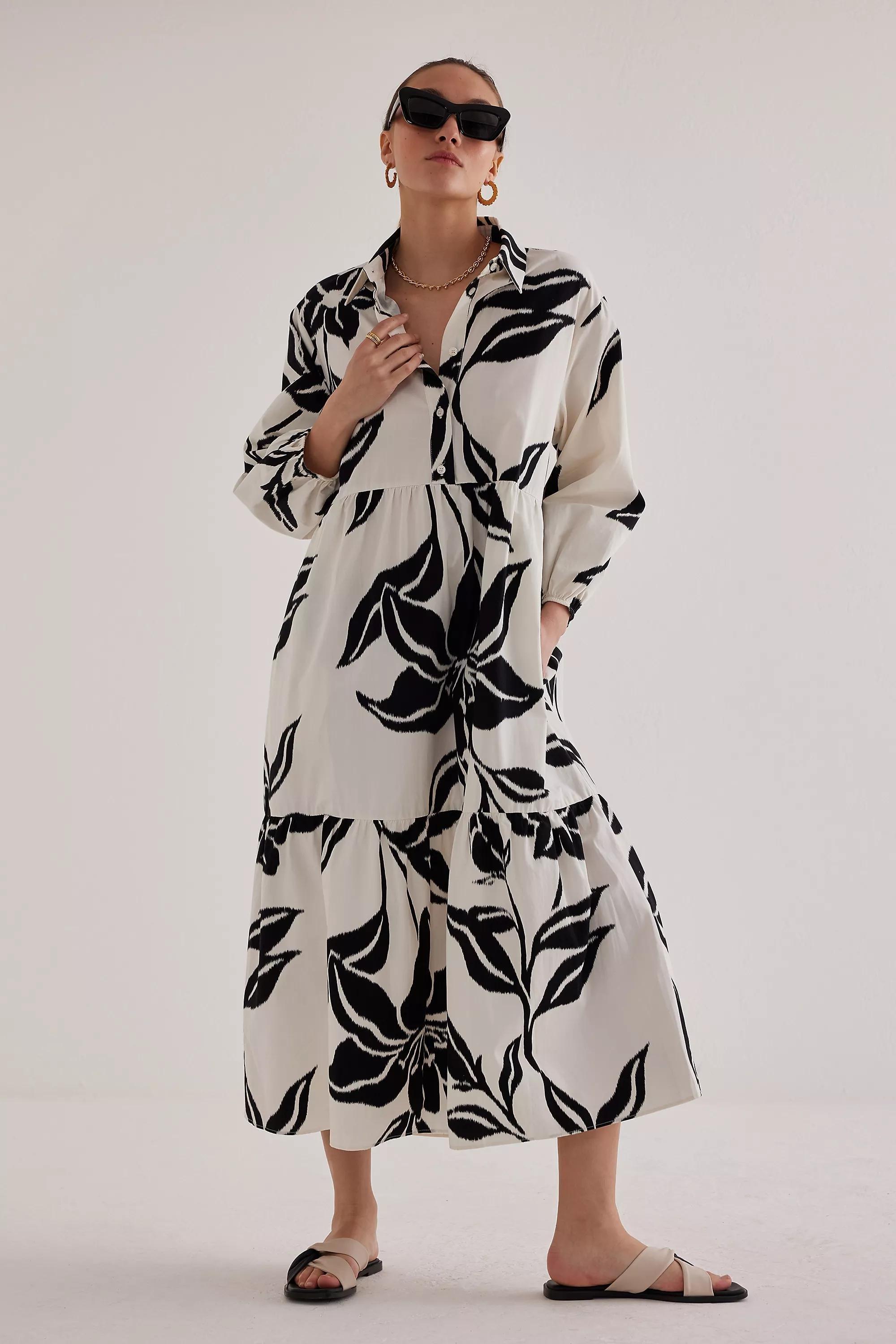 The Bettina Shirt Dress, White, , large image number 0