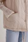 Anthropologie - Oversized High-Neck Quilted Gilet, Cream