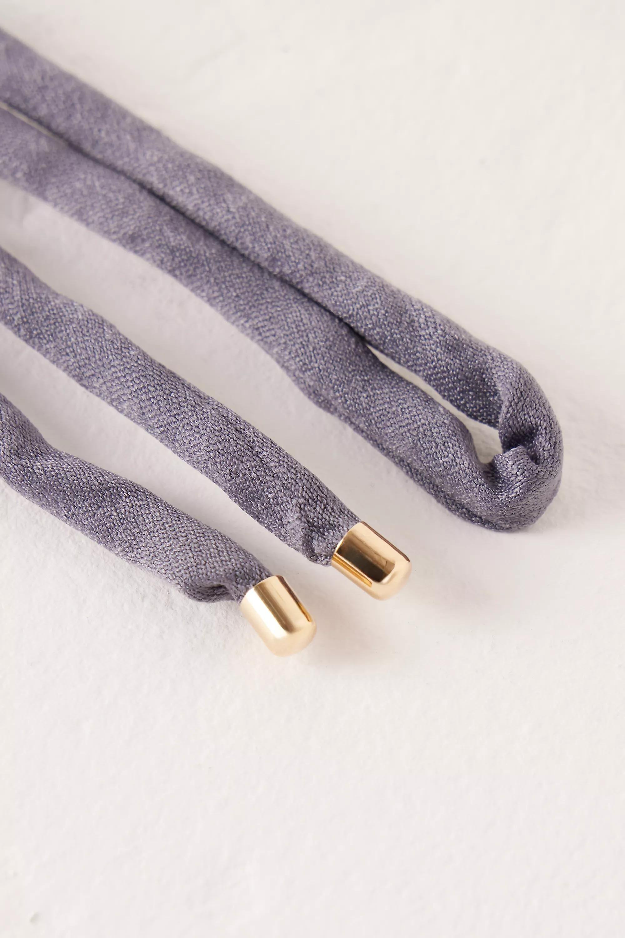 Wire Wrap Hair Tie, Grey, A501_0004, large image number 1