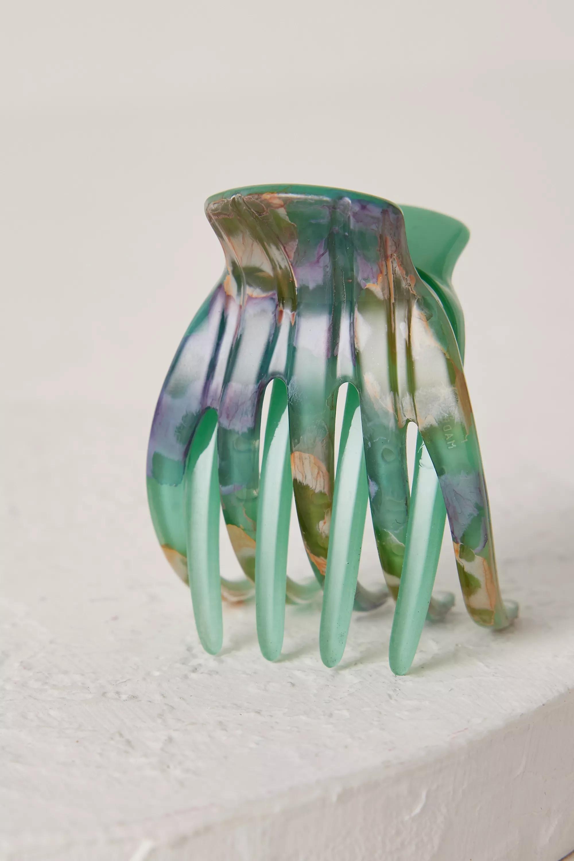 Medusa Large Hair Claw Clip, Green, A501_0030, large image number 0