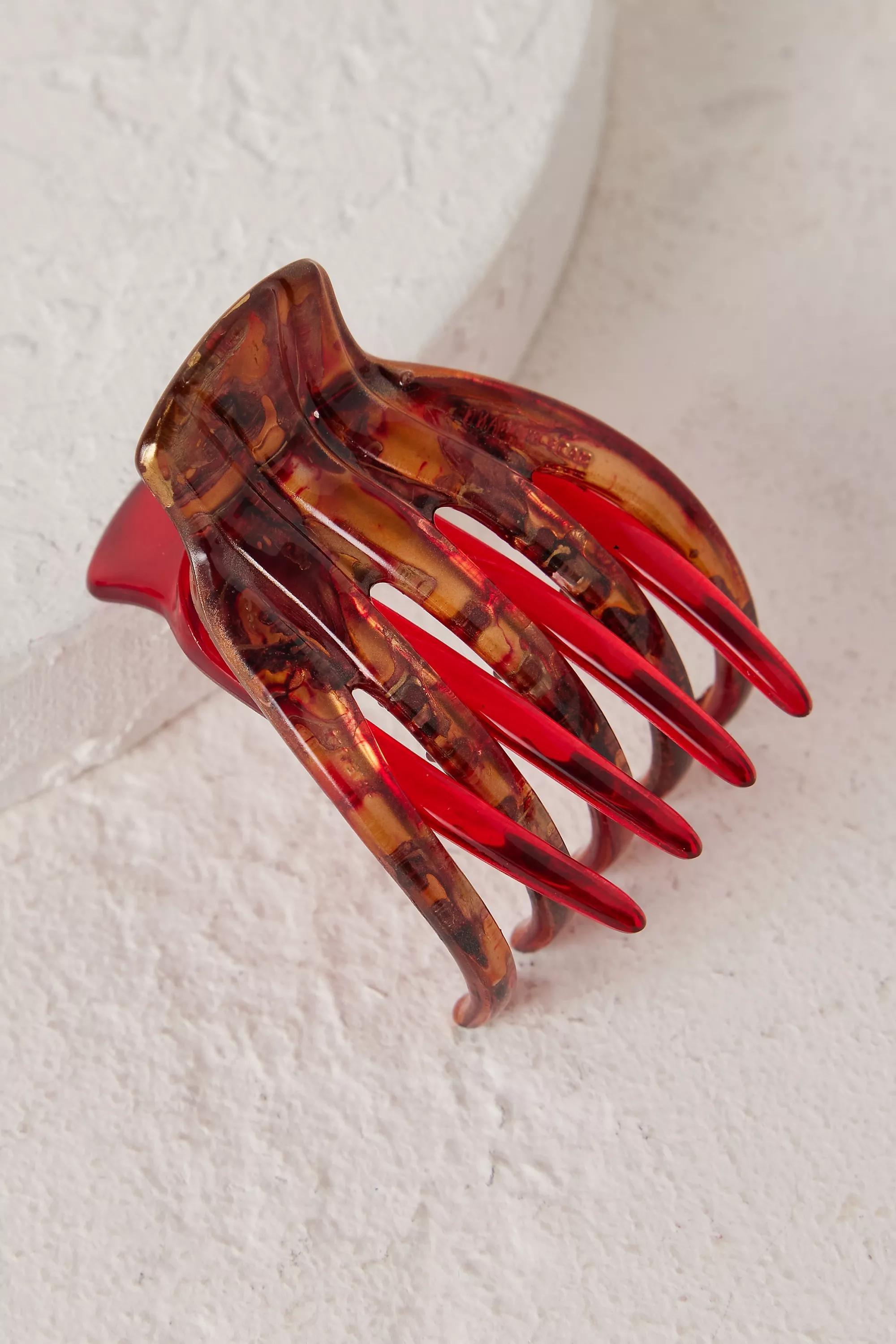 Medusa Large Hair Claw Clip, Orange, A501_0080, large image number 2