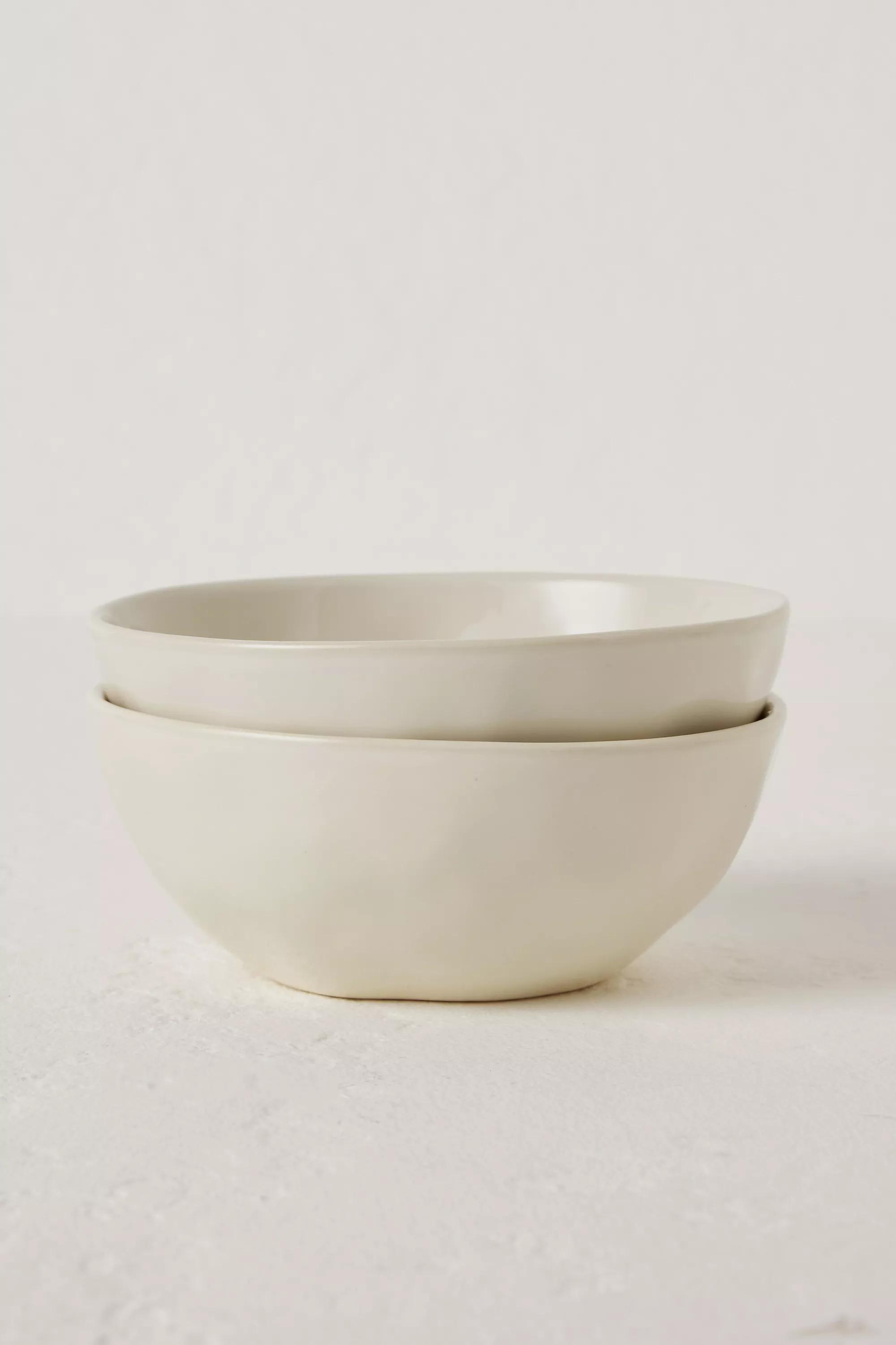 Set of 2 Barton Croft Cereal Bowls, Cream, A501_0012, large image number 1