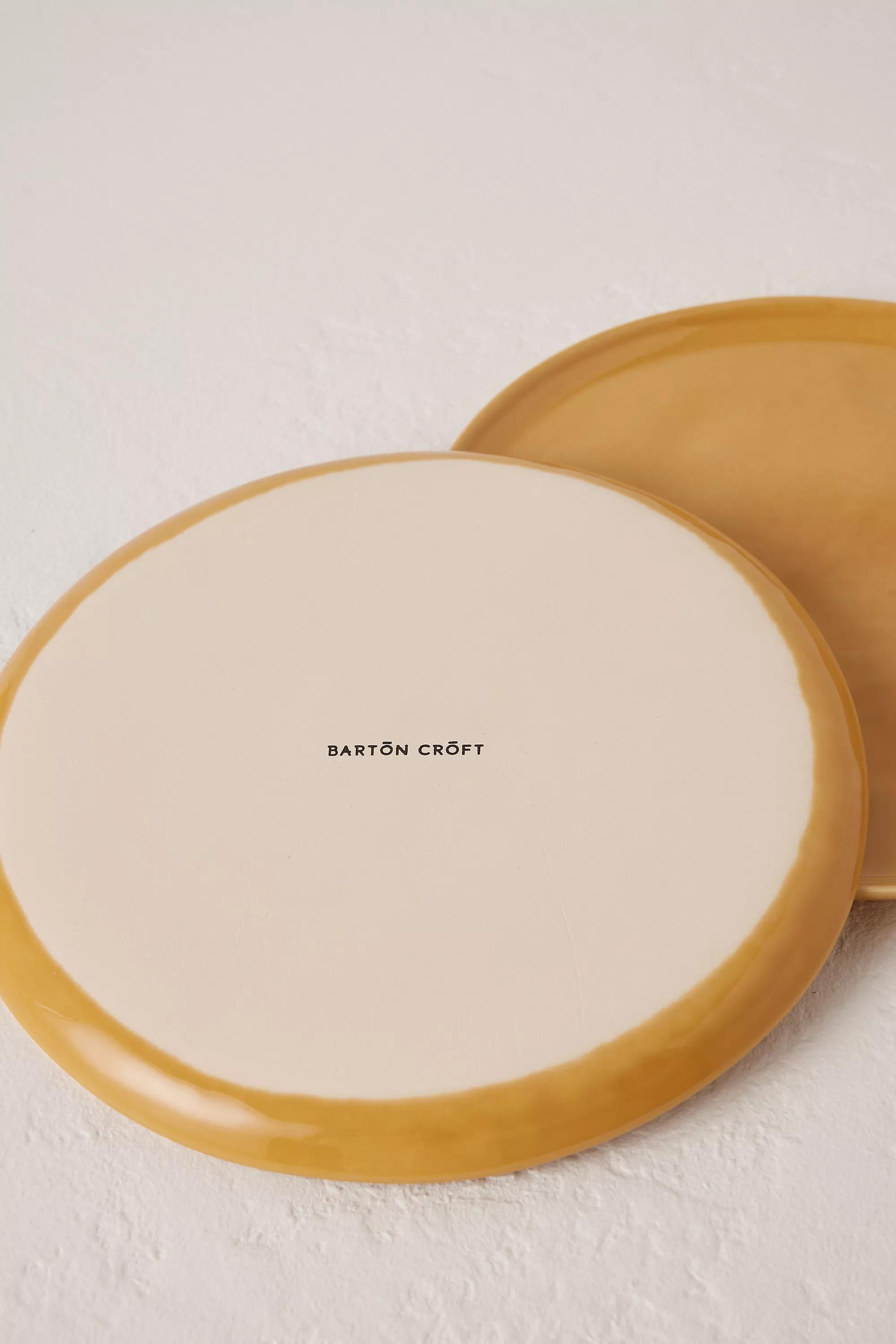 Set Of 2 Barton Croft Dinner Plates, Brown, A501_0073, large image number 2