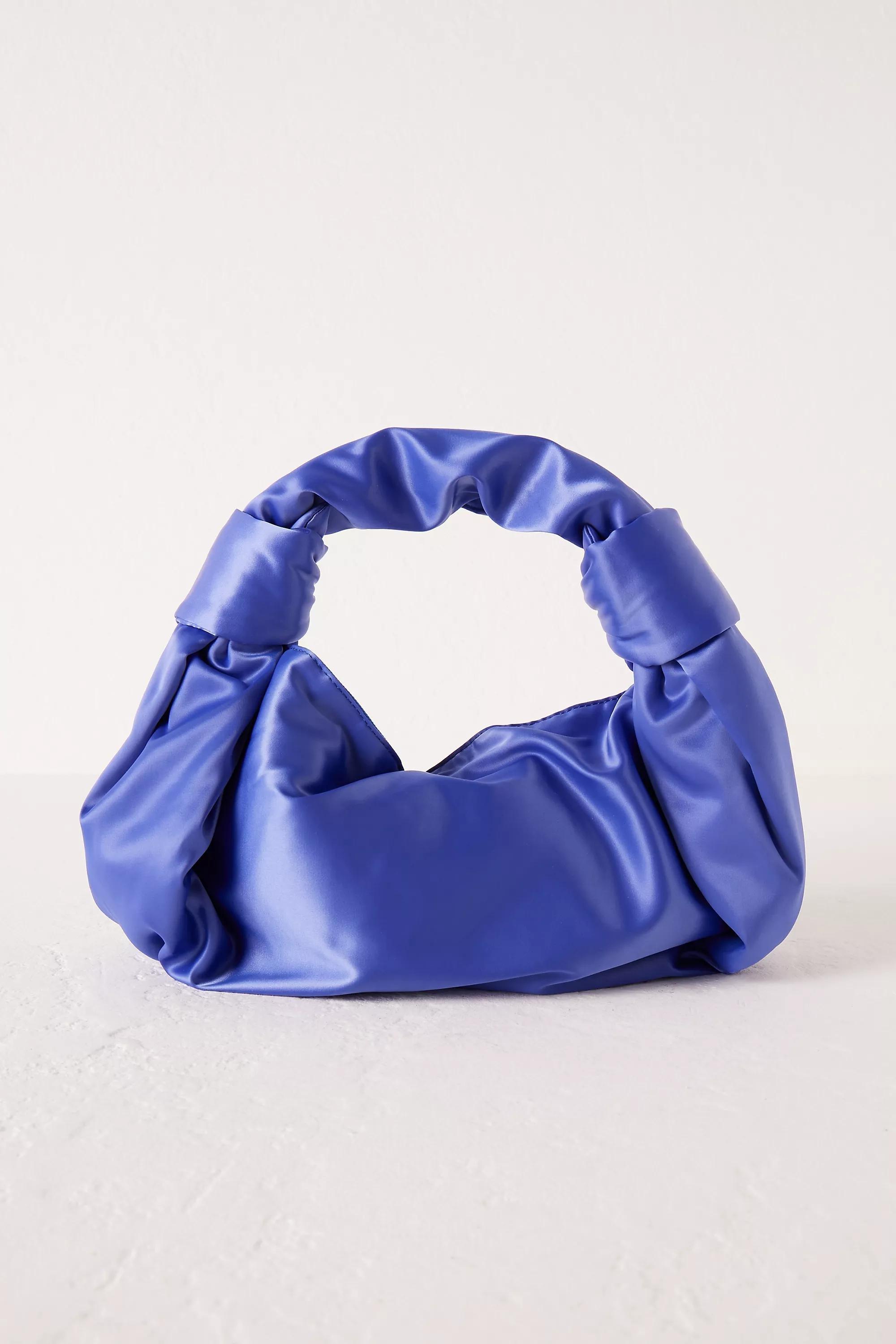 Mini Satin Knot Handle Slouch Bag, Purple, A501_0056, large image number 0