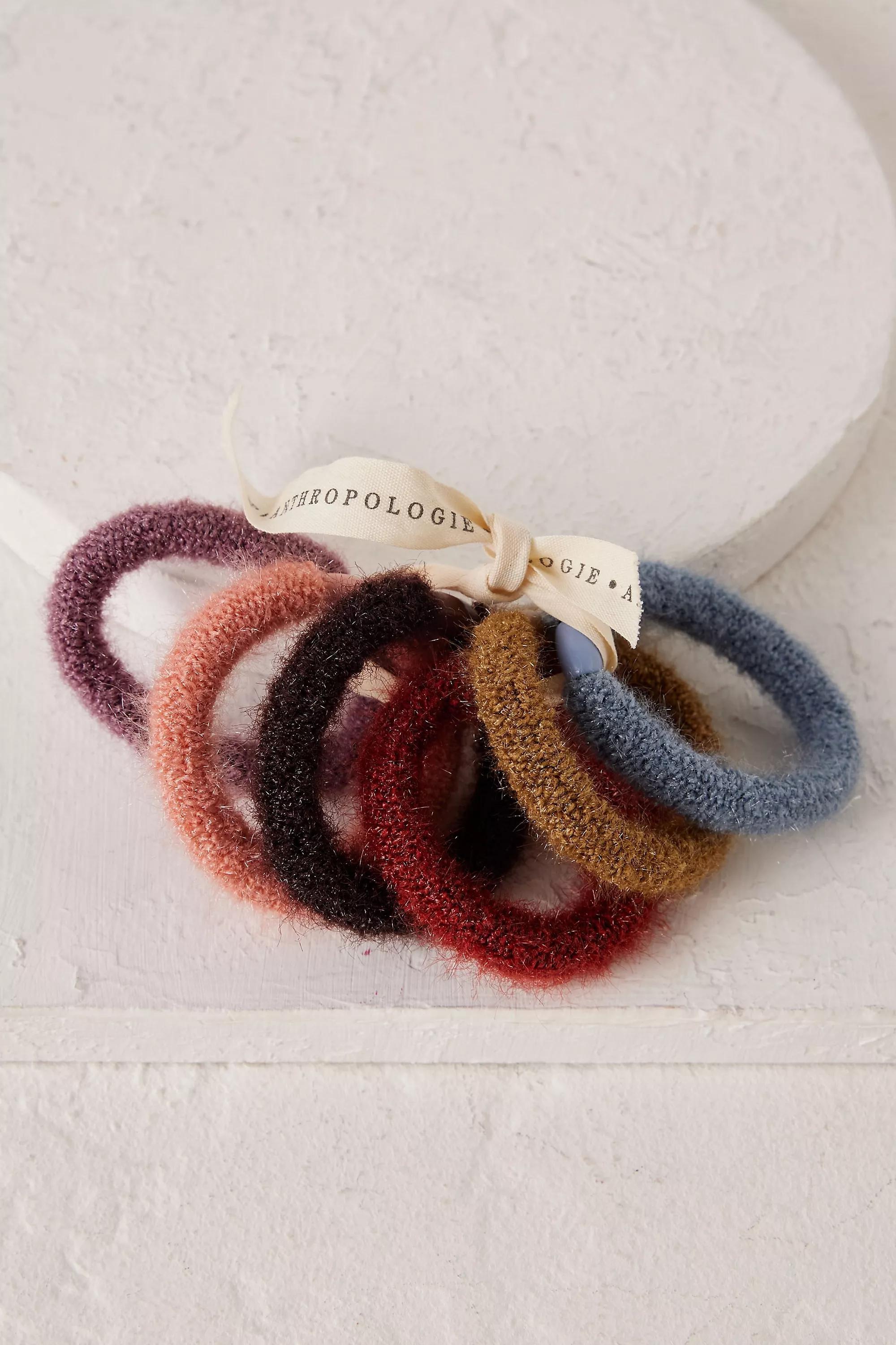 Fuzzy Hair Bobbles, Set Of 6, Multicolour, A501_0000, large image number 0