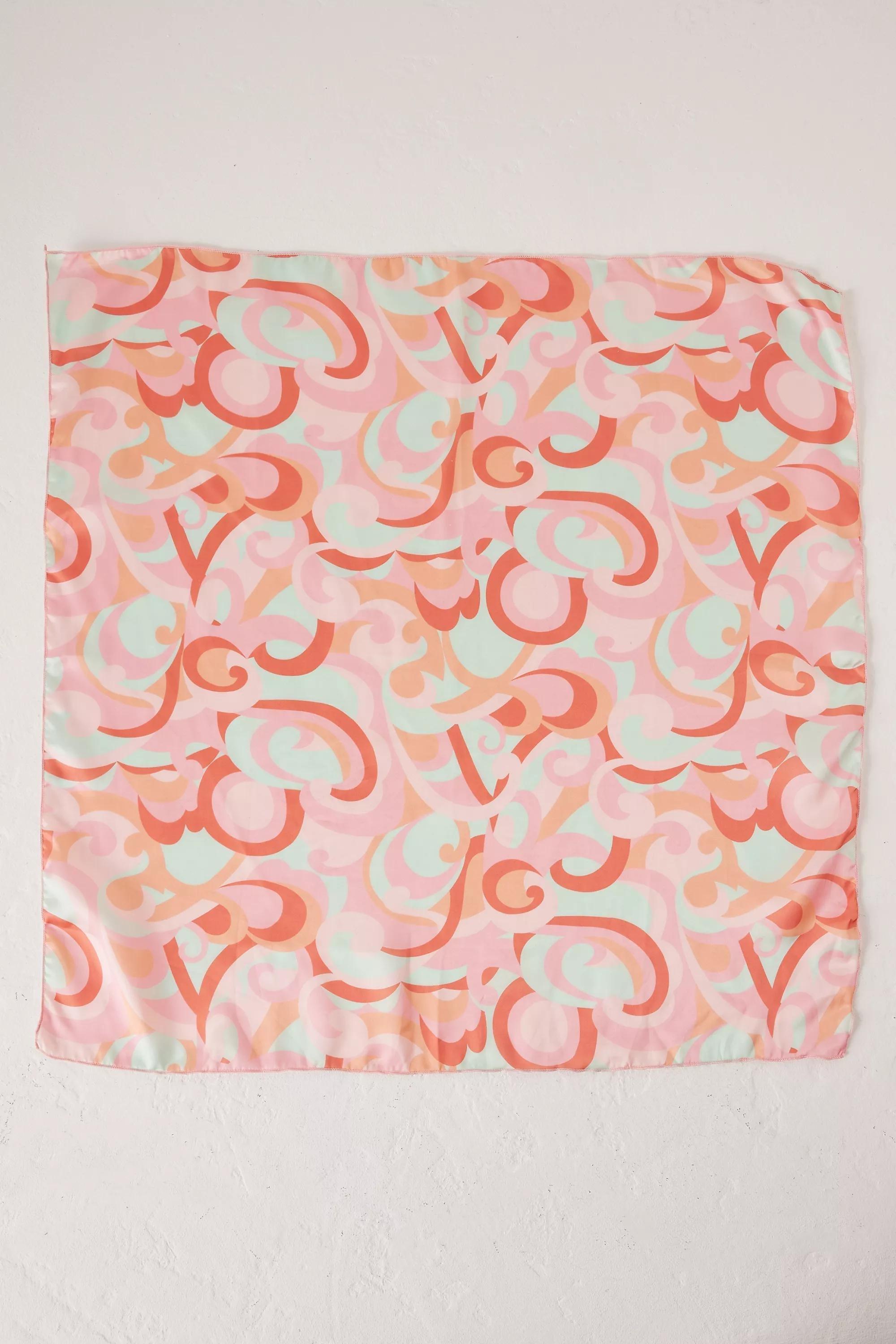 Abstract Swirl Head Scarf, Pink, A501_0066, large image number 3