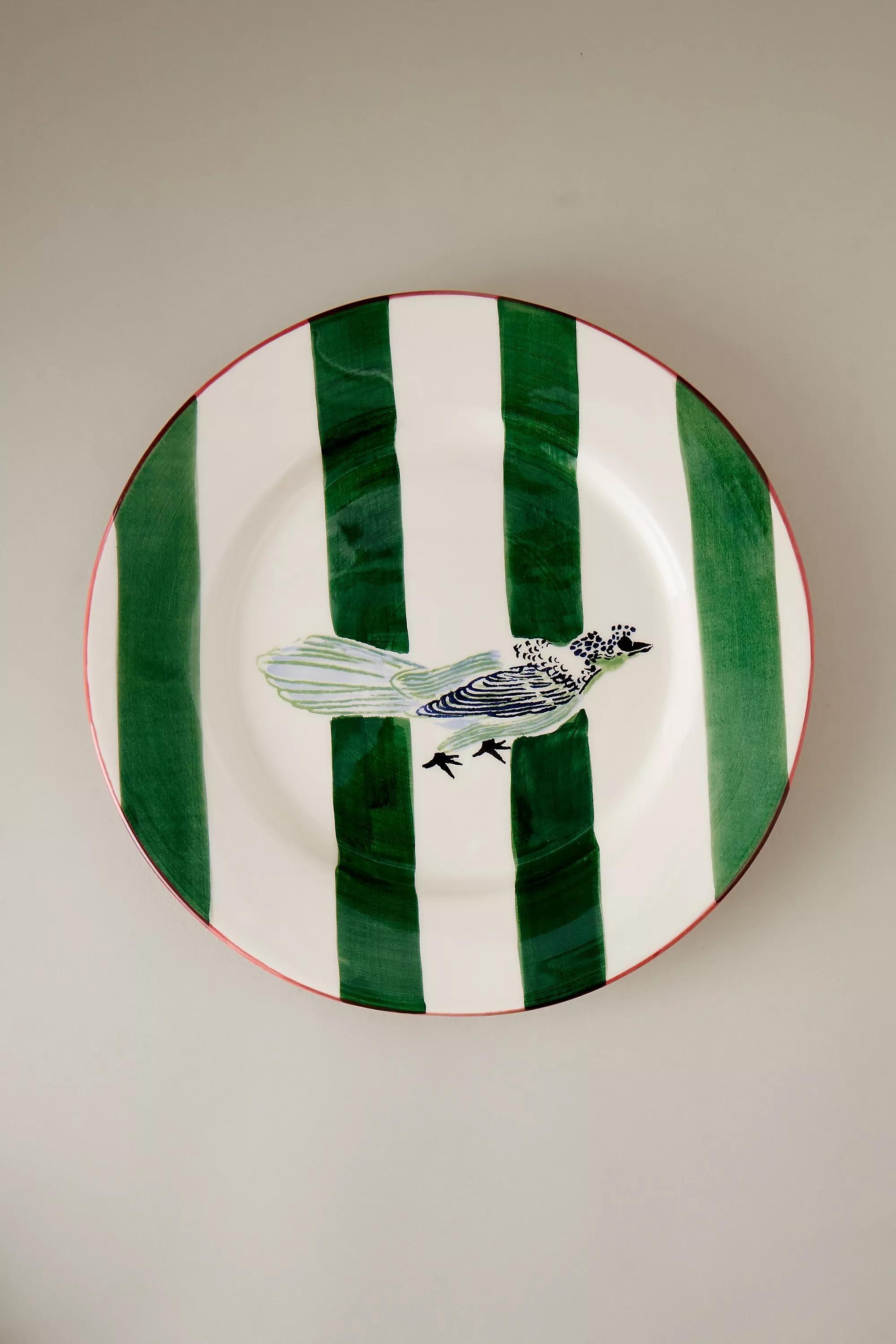 Anna + Nina Hand-Painted Stripe Dinner Plate, A501_0030, large image number 1