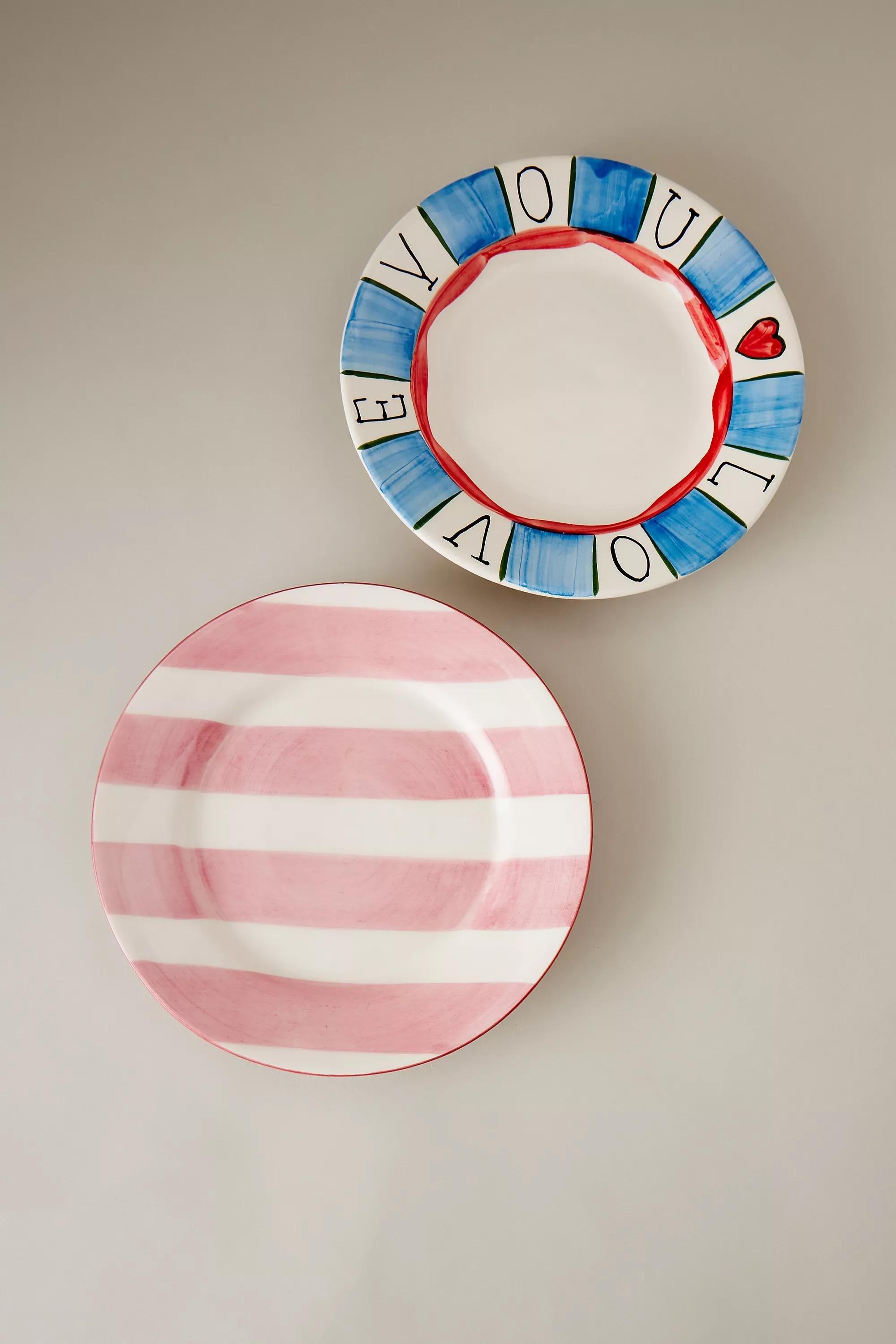Anna + Nina Hand-Painted Side Plate, , large image number 0