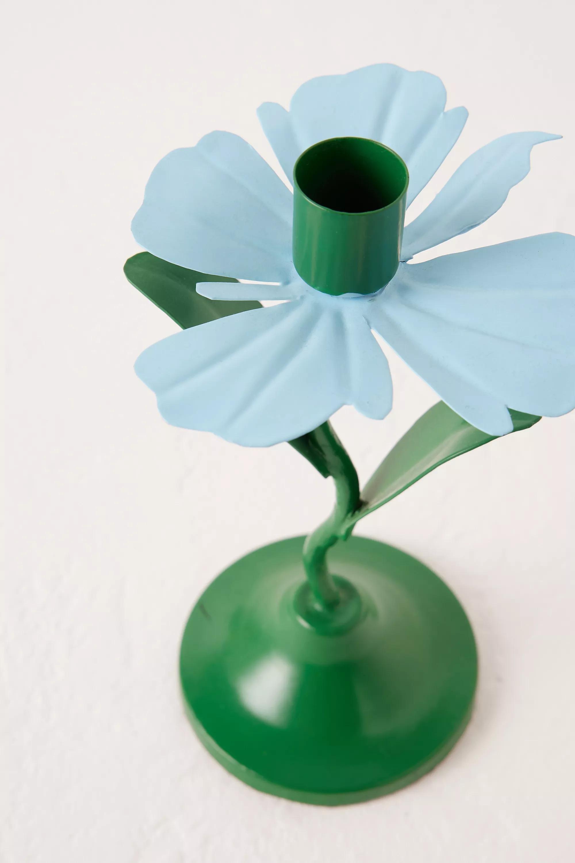 SKY Anna + Nina The Bluebell Metal Taper Candle Holder, , large image number 1