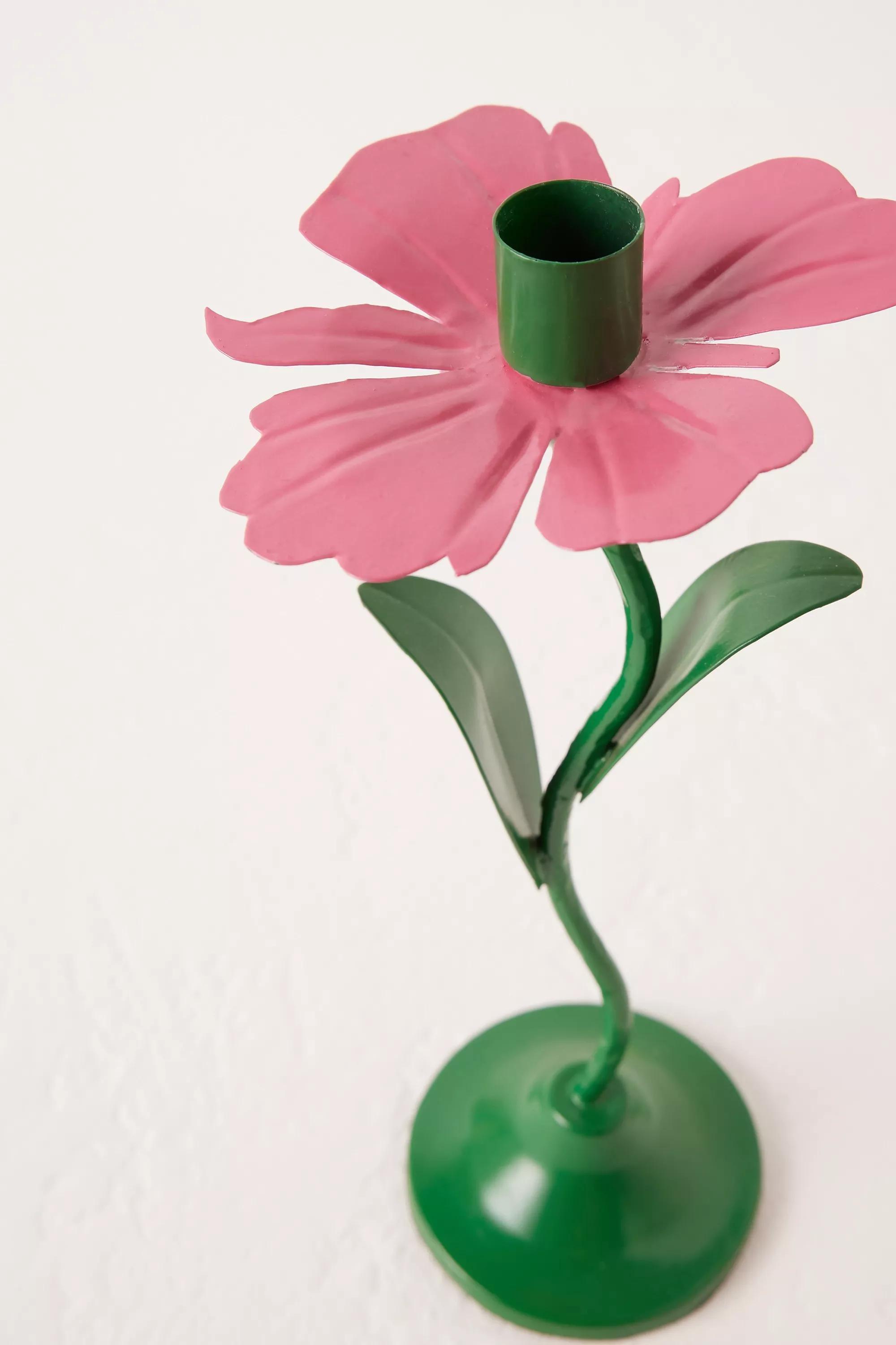 PINK Anna + Nina The Primrose Metal Taper Candle Holder, , large image number 1