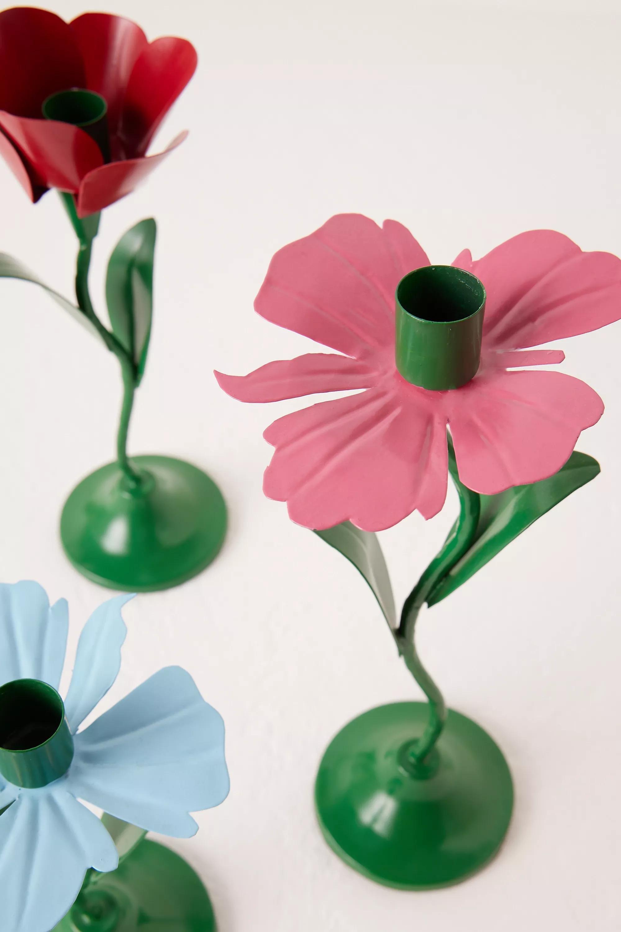 PINK Anna + Nina The Primrose Metal Taper Candle Holder, , large image number 2