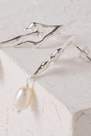 Anthropologie - Gothic Molten Pearl-Drop Earrings, Silver