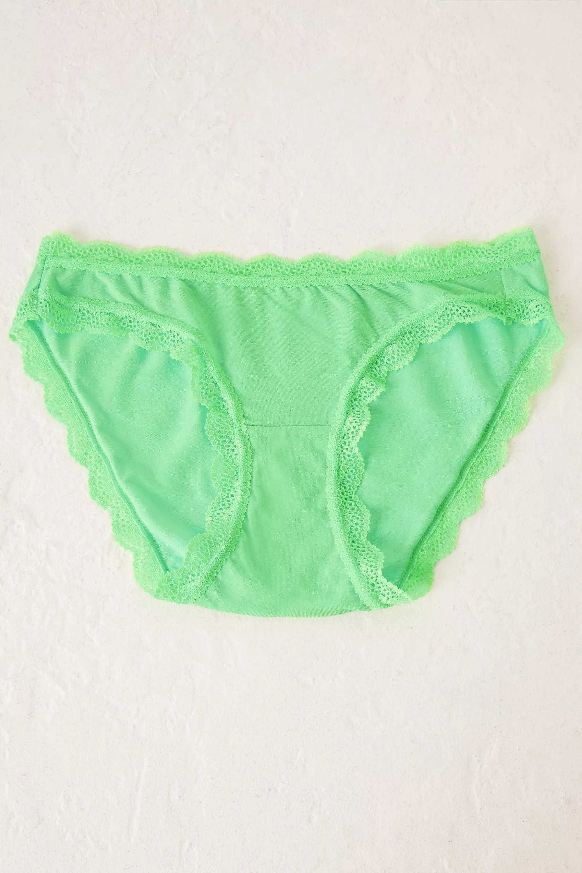 Stripe & Stare Knickers, Green, , large image number 4
