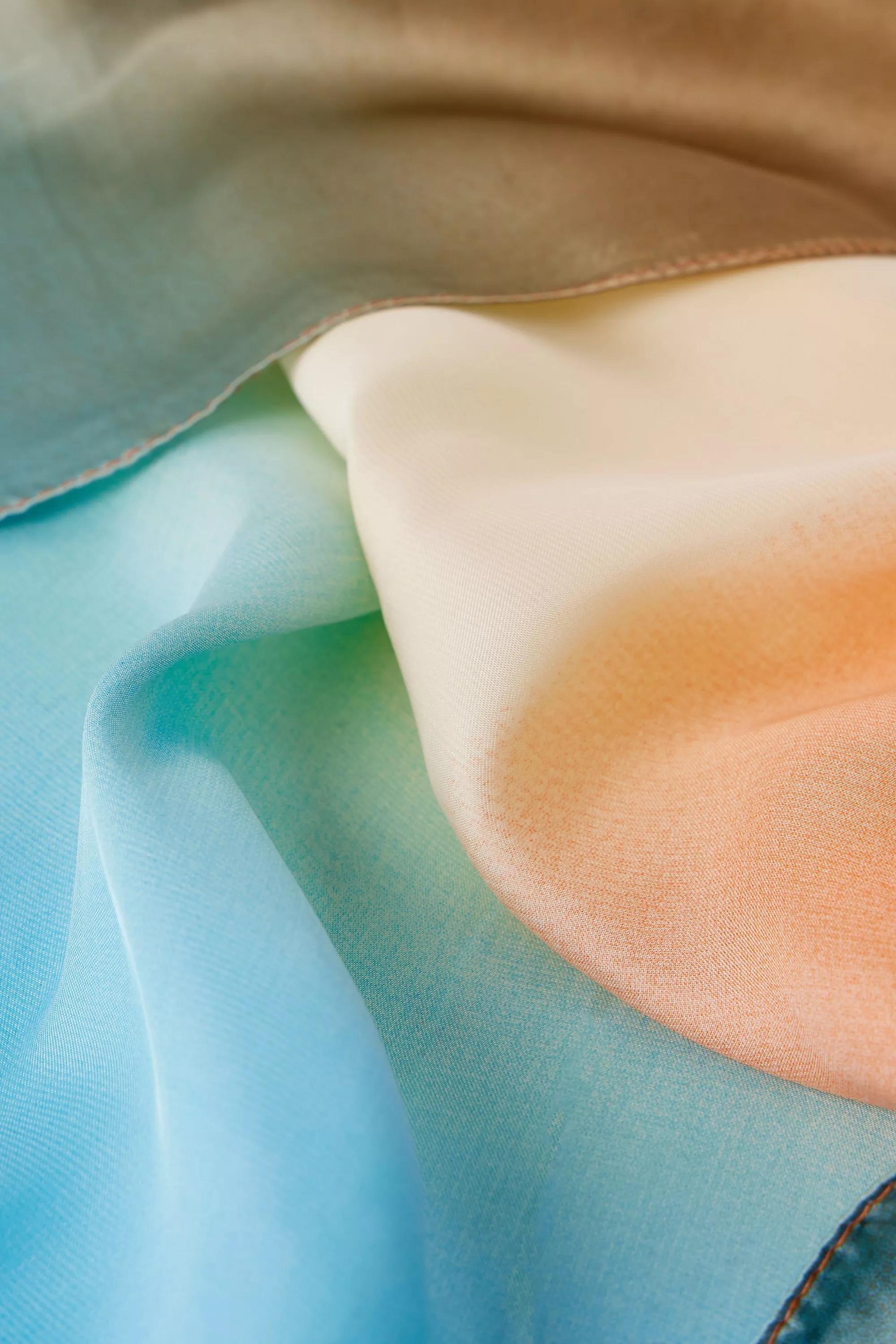 Ombre Square Head Scarf, Orange, A501_0080, large image number 3