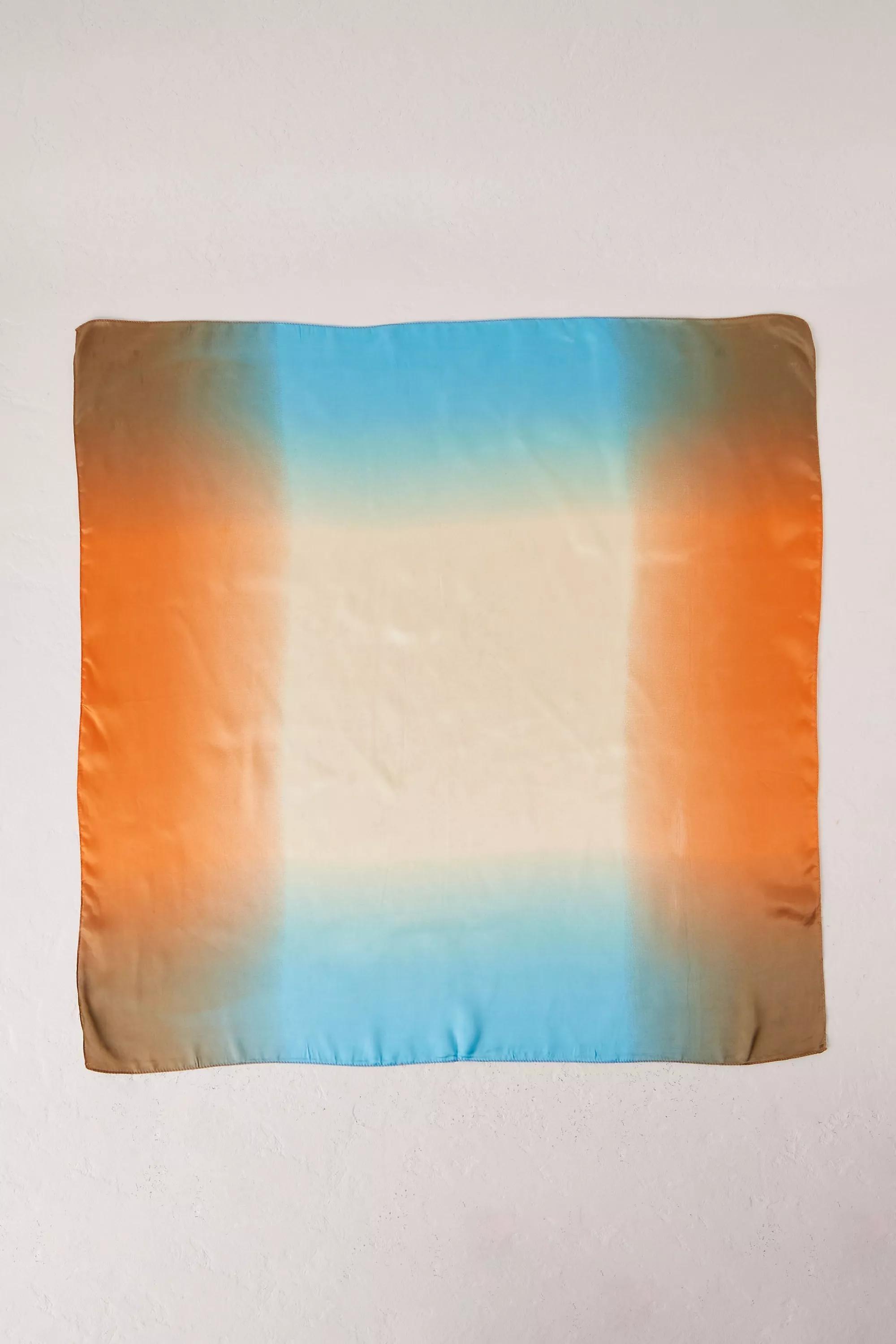 Ombre Square Head Scarf, Orange, A501_0080, large image number 5