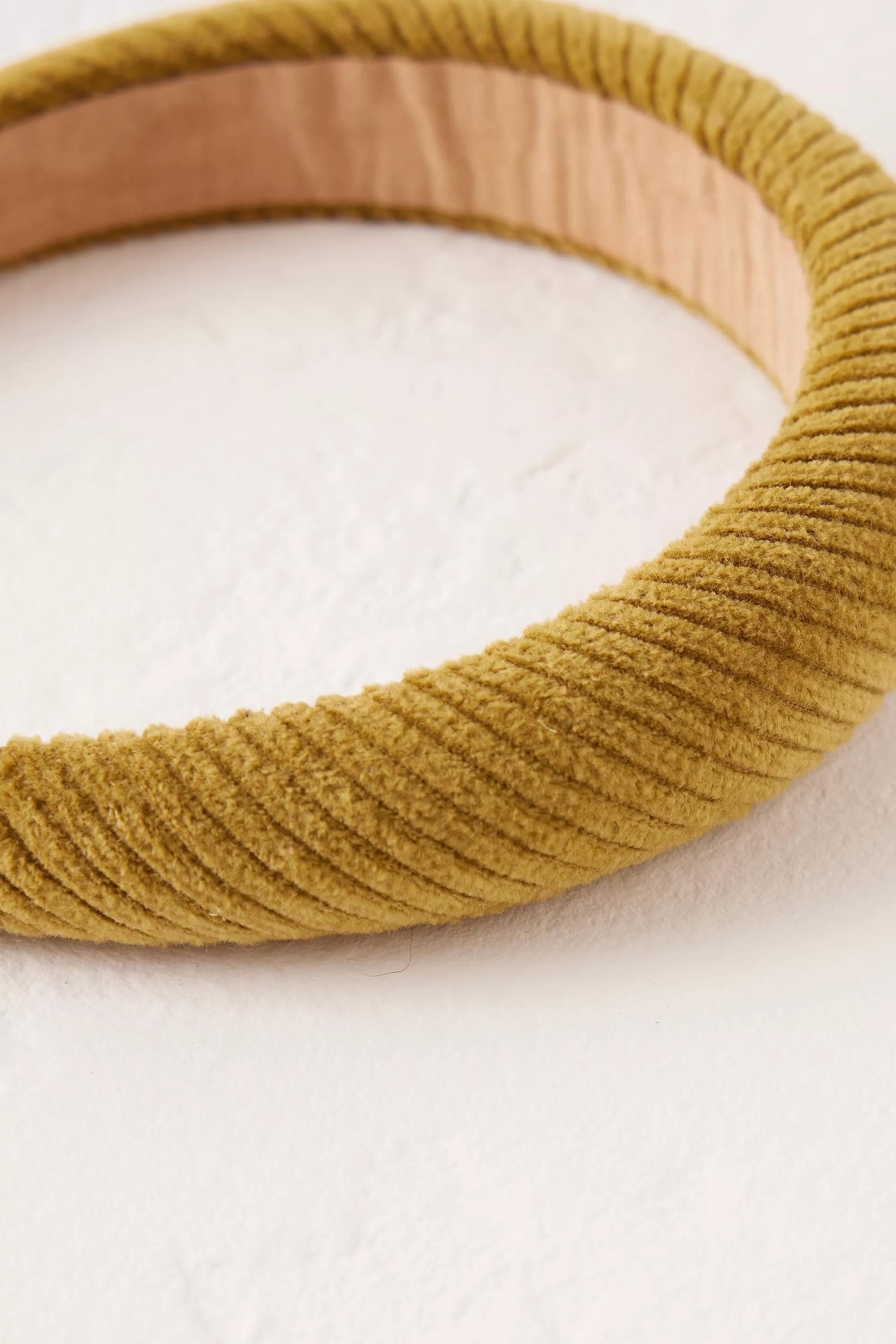 Corduroy Padded Headband, Brown, A501_0035, large image number 3