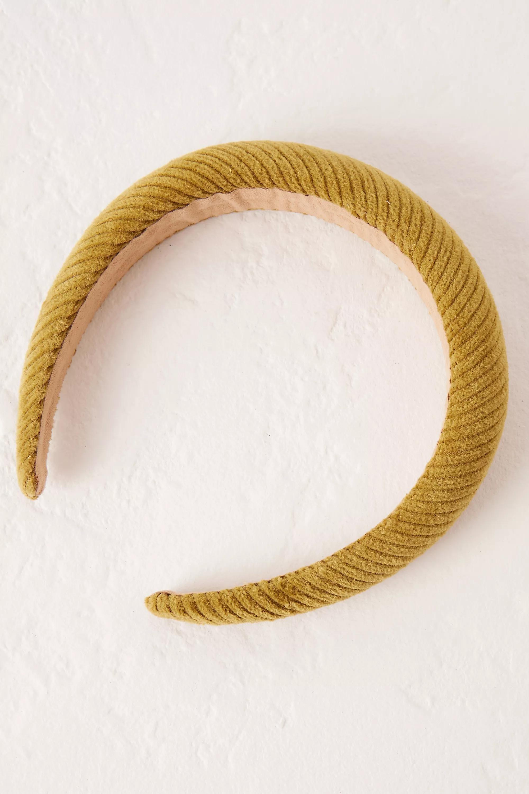 Corduroy Padded Headband, Brown, A501_0035, large image number 4