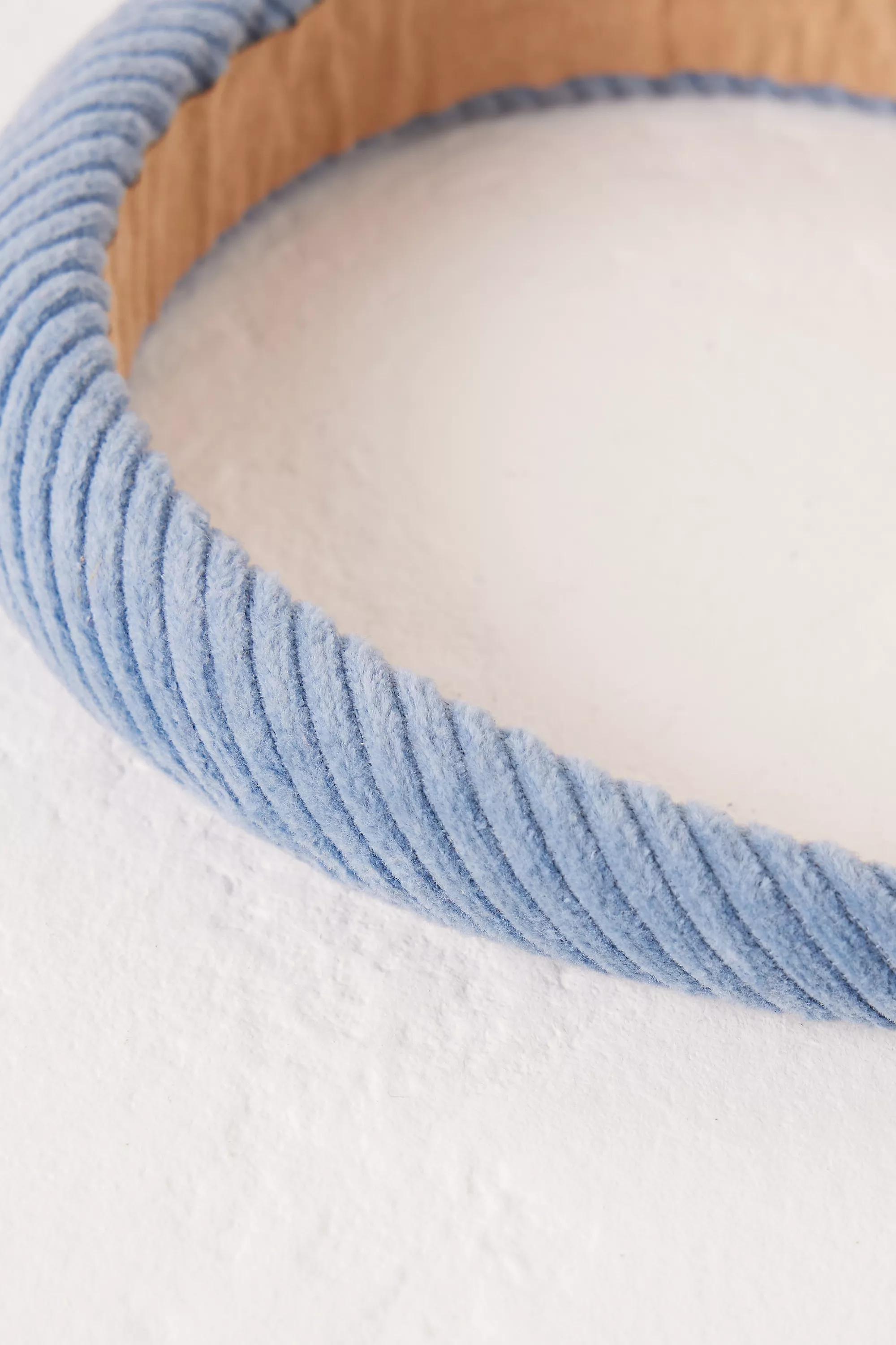 Corduroy Padded Headband, Blue, A501_0040, large image number 3