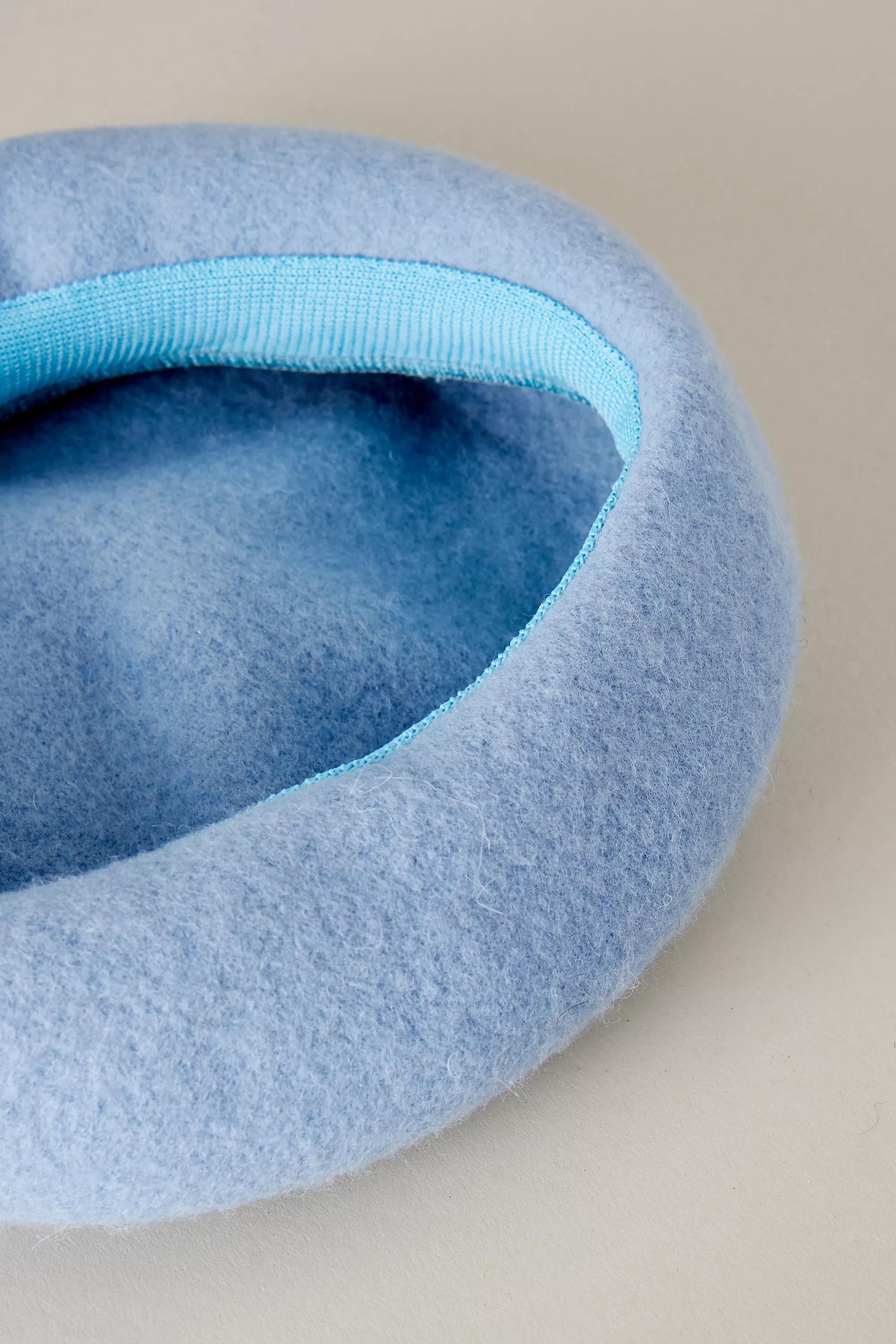 Classic Wool-Blend Beret, Blue, A501_0040, large image number 3