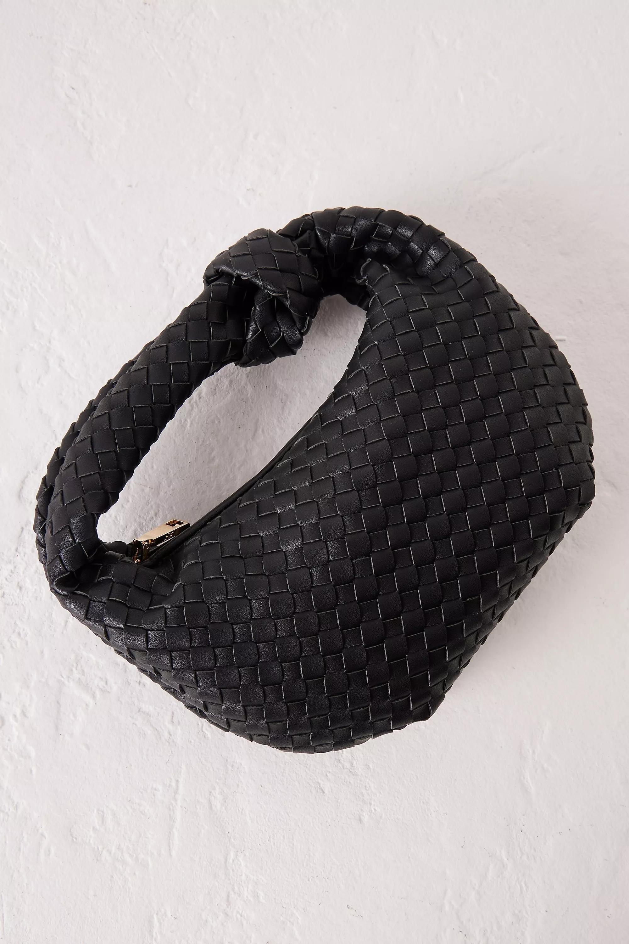 Anthropologie - Melie Bianco Larissa Woven Faux-Leather Shoulder Bag, Black