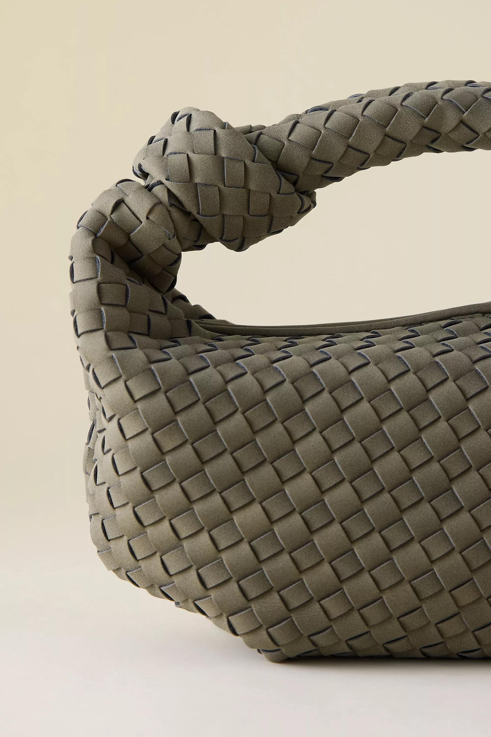 Melie Bianco Larissa Woven Faux-Leather Shoulder Bag, Khaki, A501_0036, large image number 2