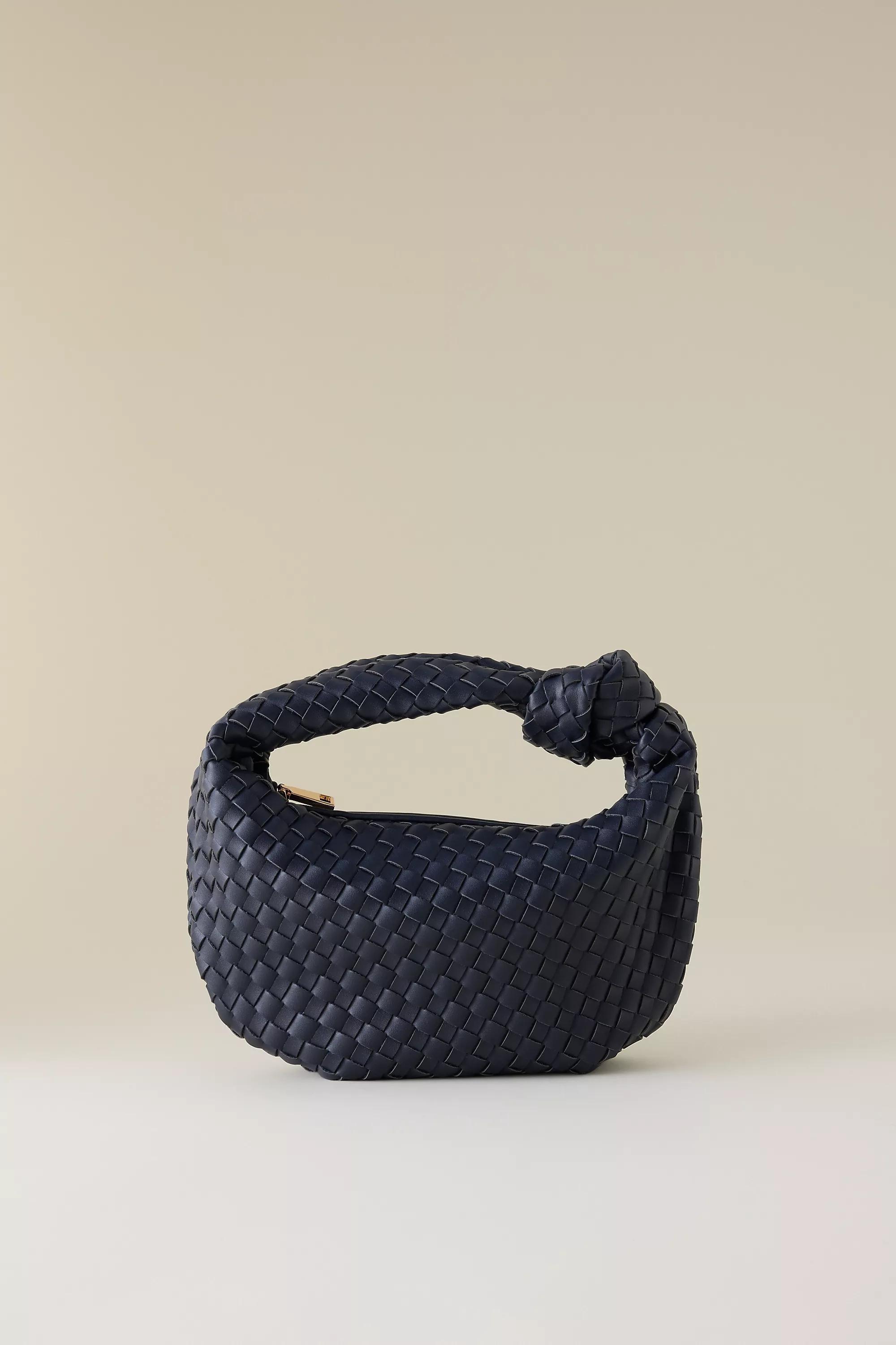 Melie Bianco Larissa Woven Shoulder Bag, Navy, A501_0041, large image number 1