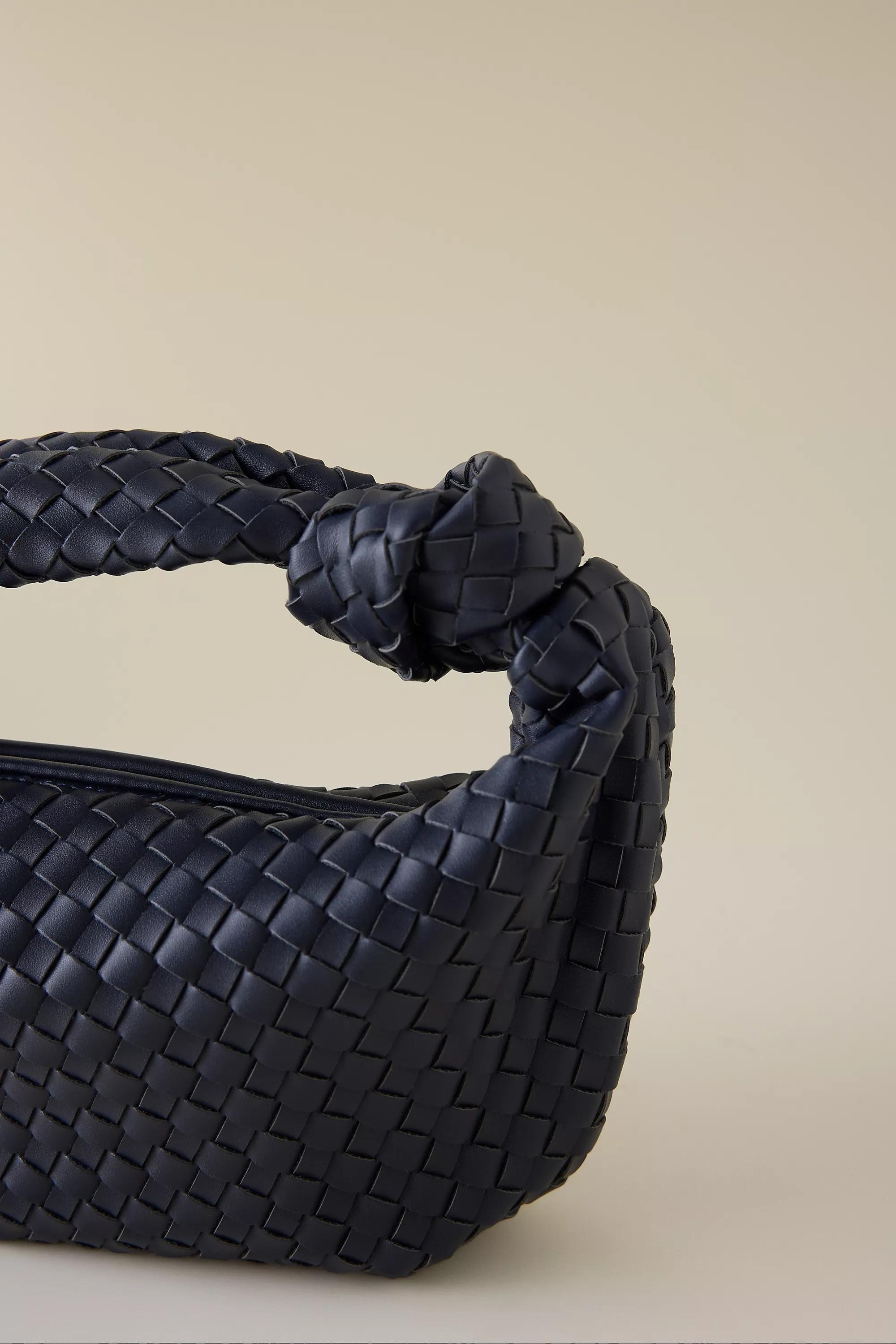 Melie Bianco Larissa Woven Shoulder Bag, Navy, A501_0041, large image number 2