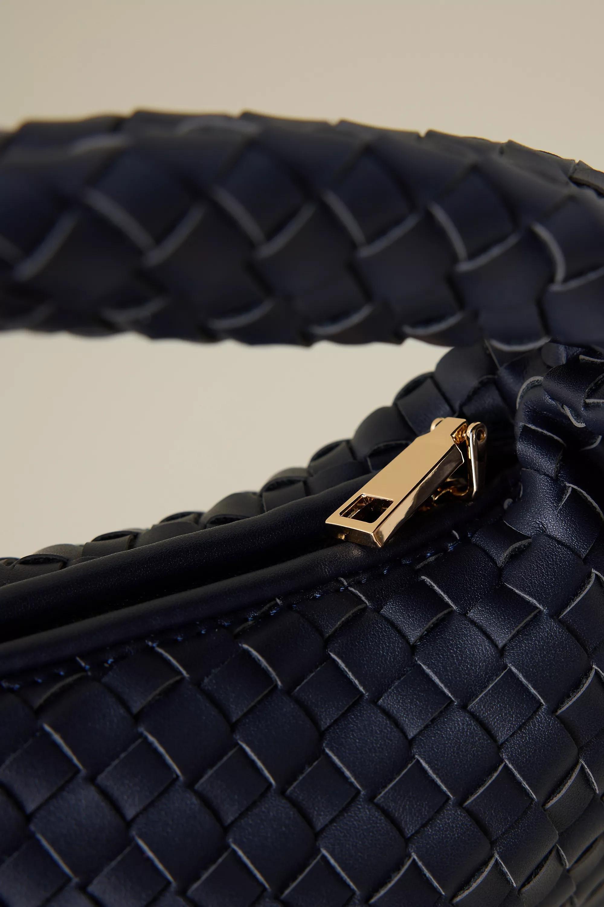 Melie Bianco Larissa Woven Shoulder Bag, Navy, A501_0041, large image number 3