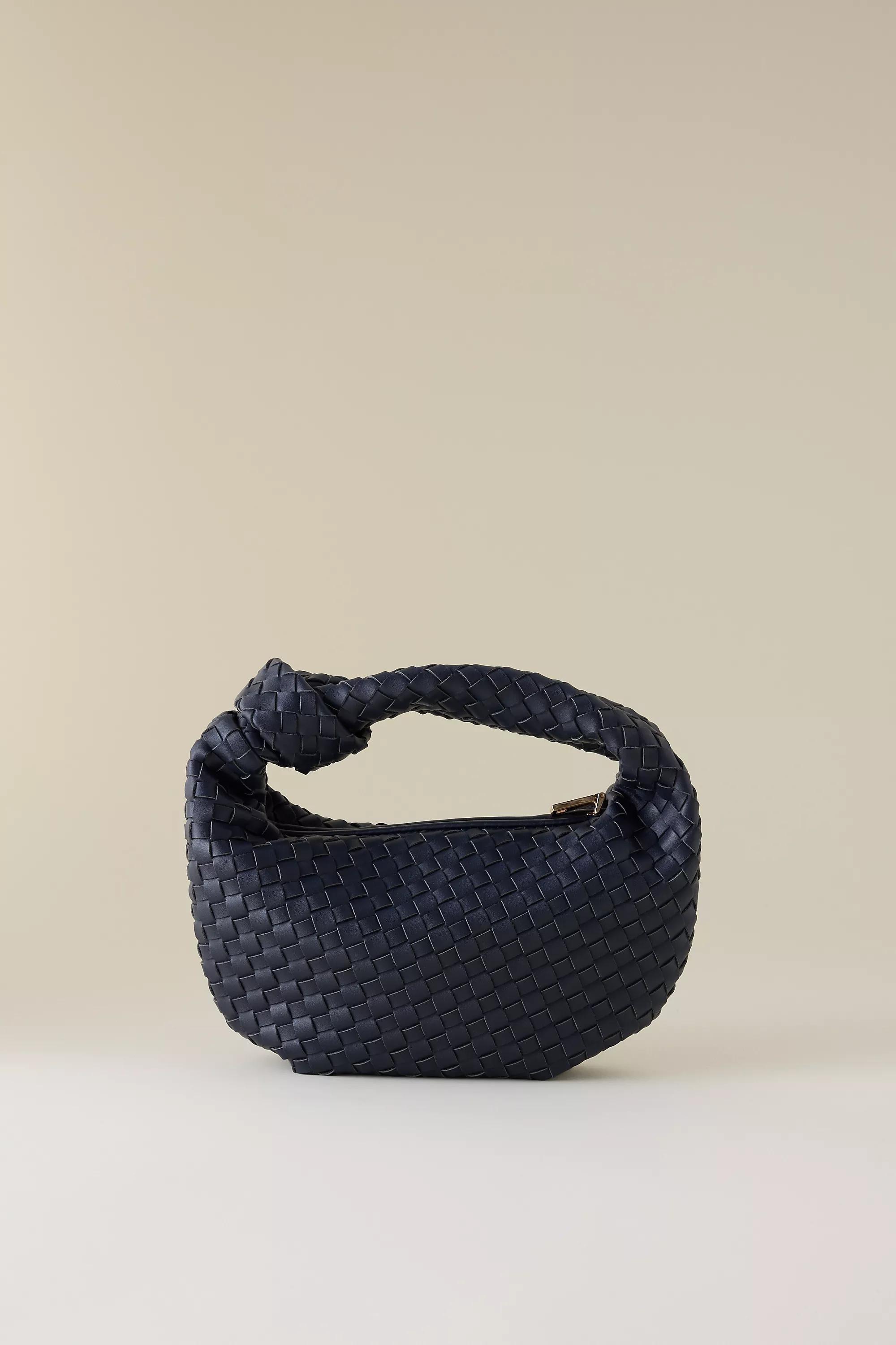Melie Bianco Larissa Woven Shoulder Bag, Navy, A501_0041, large image number 5