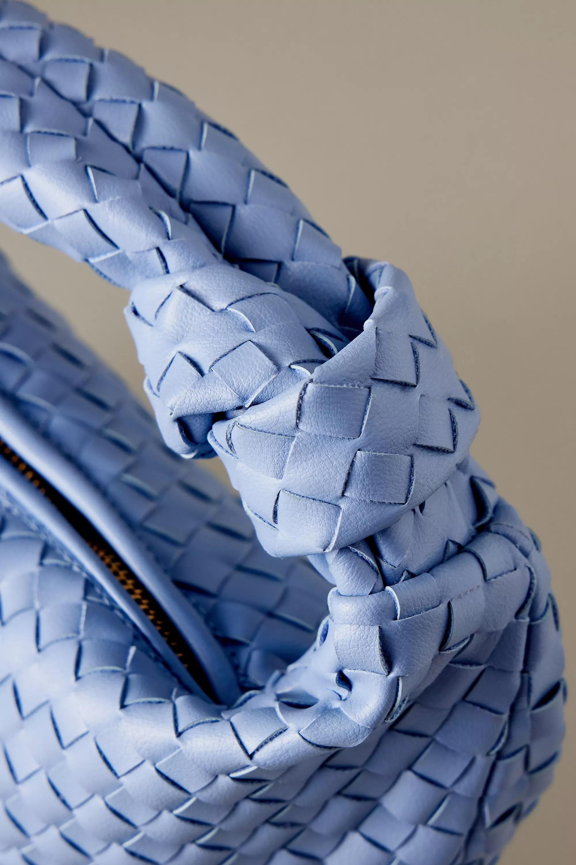 Melie Bianco Larissa Woven Faux-Leather Shoulder Bag, Blue, A501_0045, large image number 2