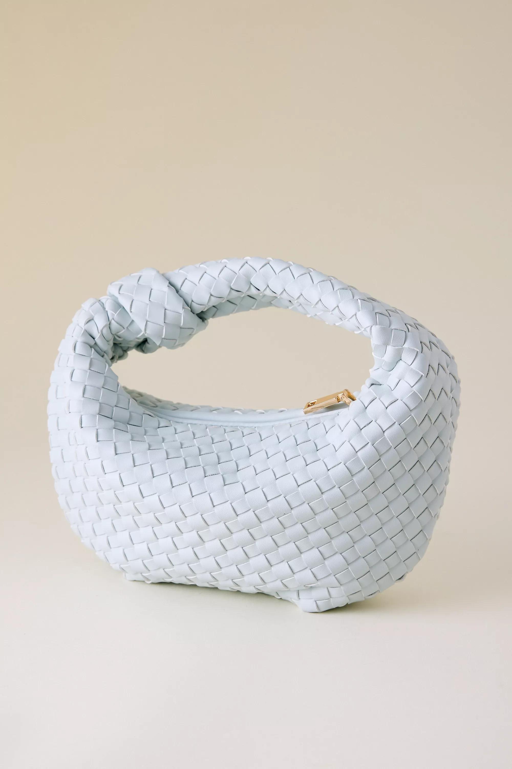 Melie Bianco Larissa Woven Faux-Leather Shoulder Bag, Blue, A501_0048, large image number 0