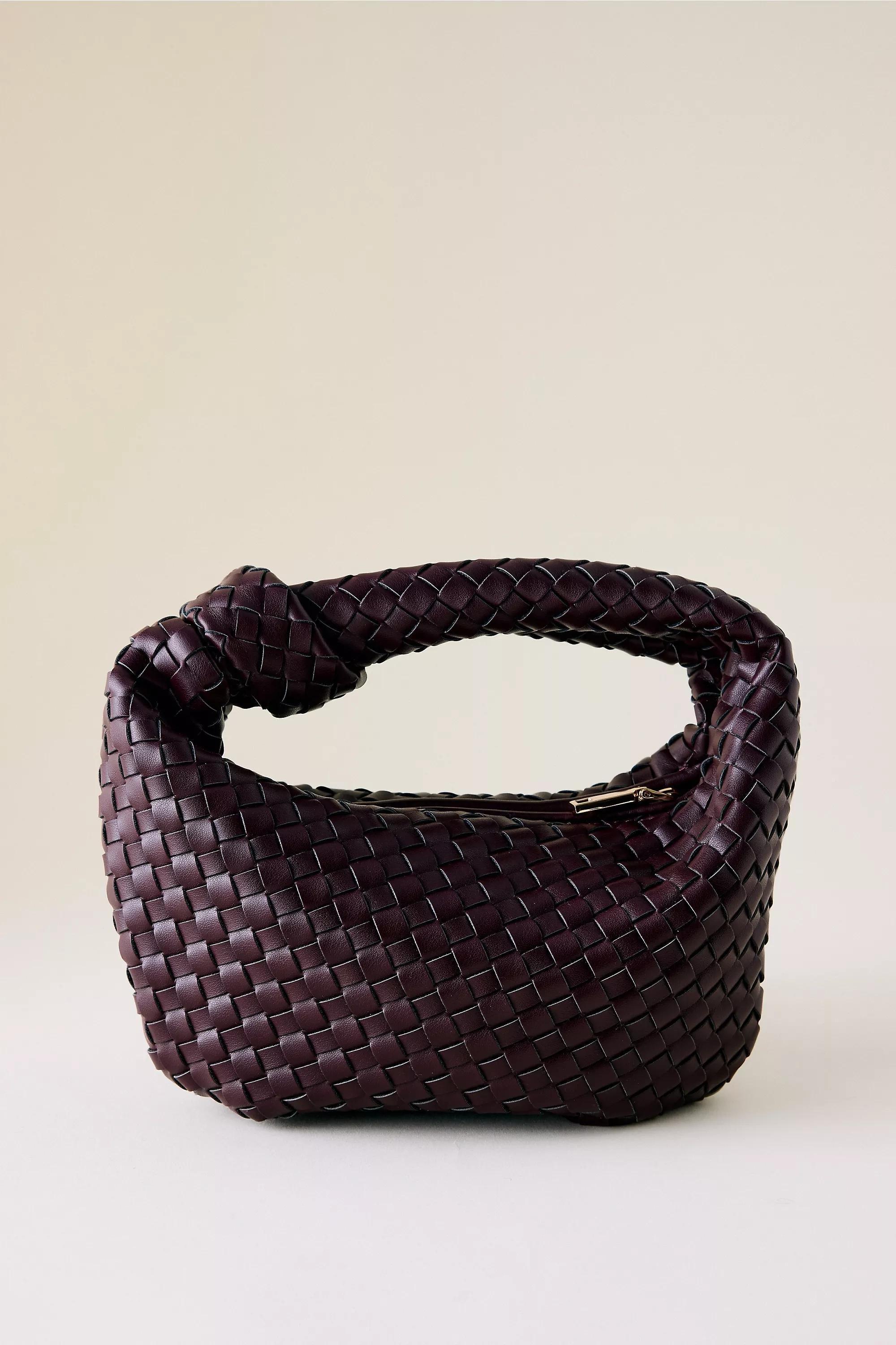 Melie Bianco Larissa Woven Faux-Leather Shoulder Bag, Purple, A501_0052, large image number 0
