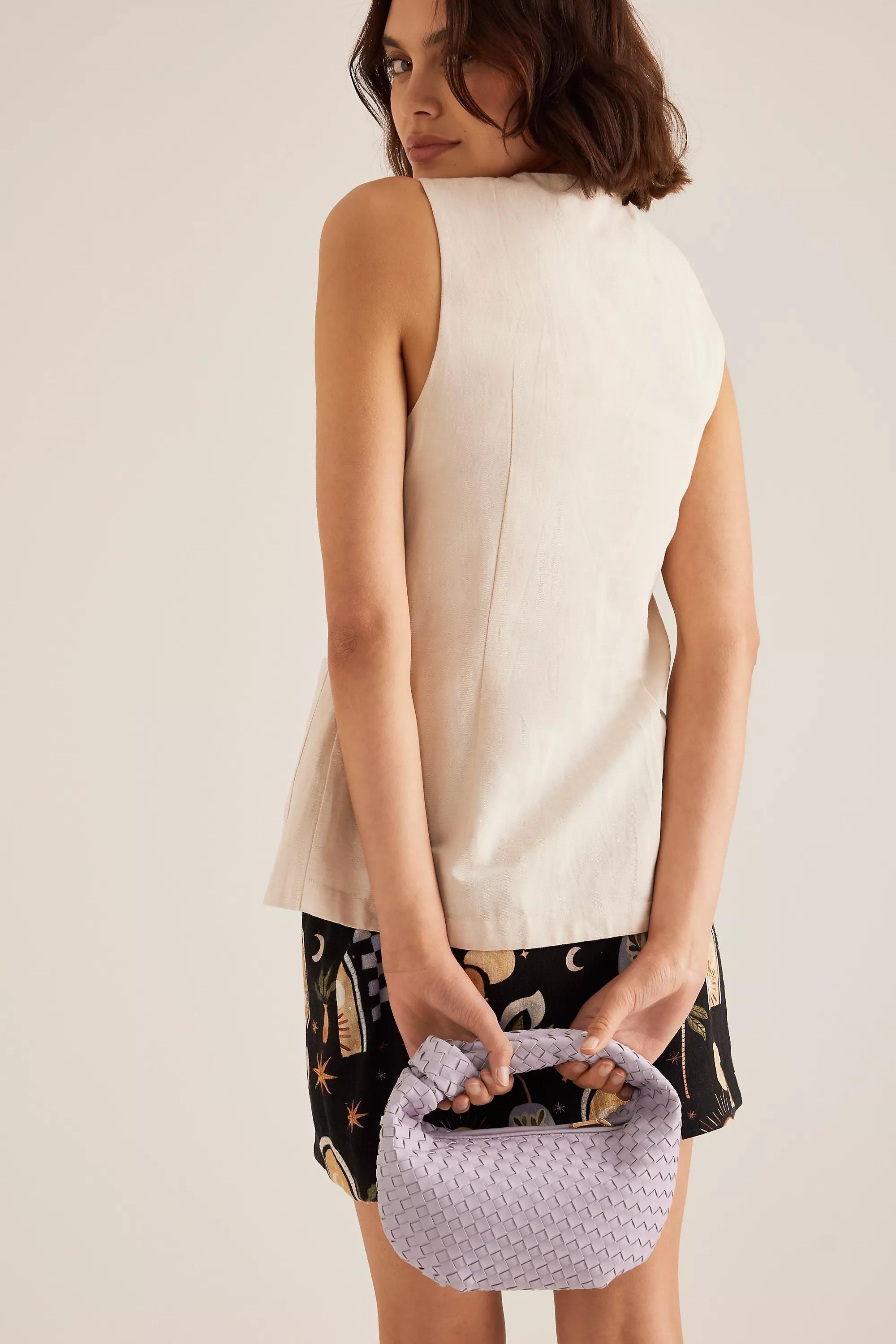 Anthropologie Woven Handmade Bag, Lavender, A501_0053, large image number 4