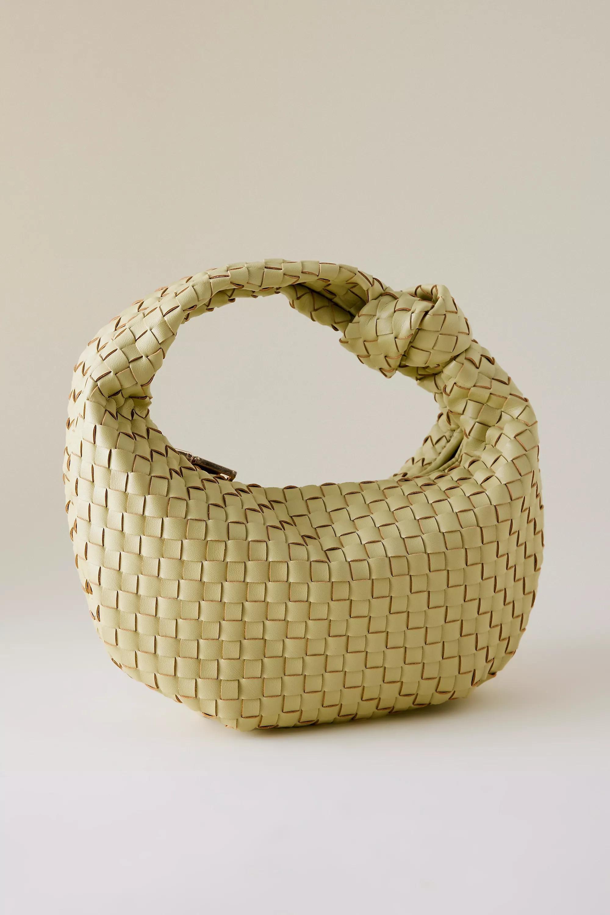 Green Melie Bianco Larissa Woven Faux-Leather Shoulder Bag, , medium
