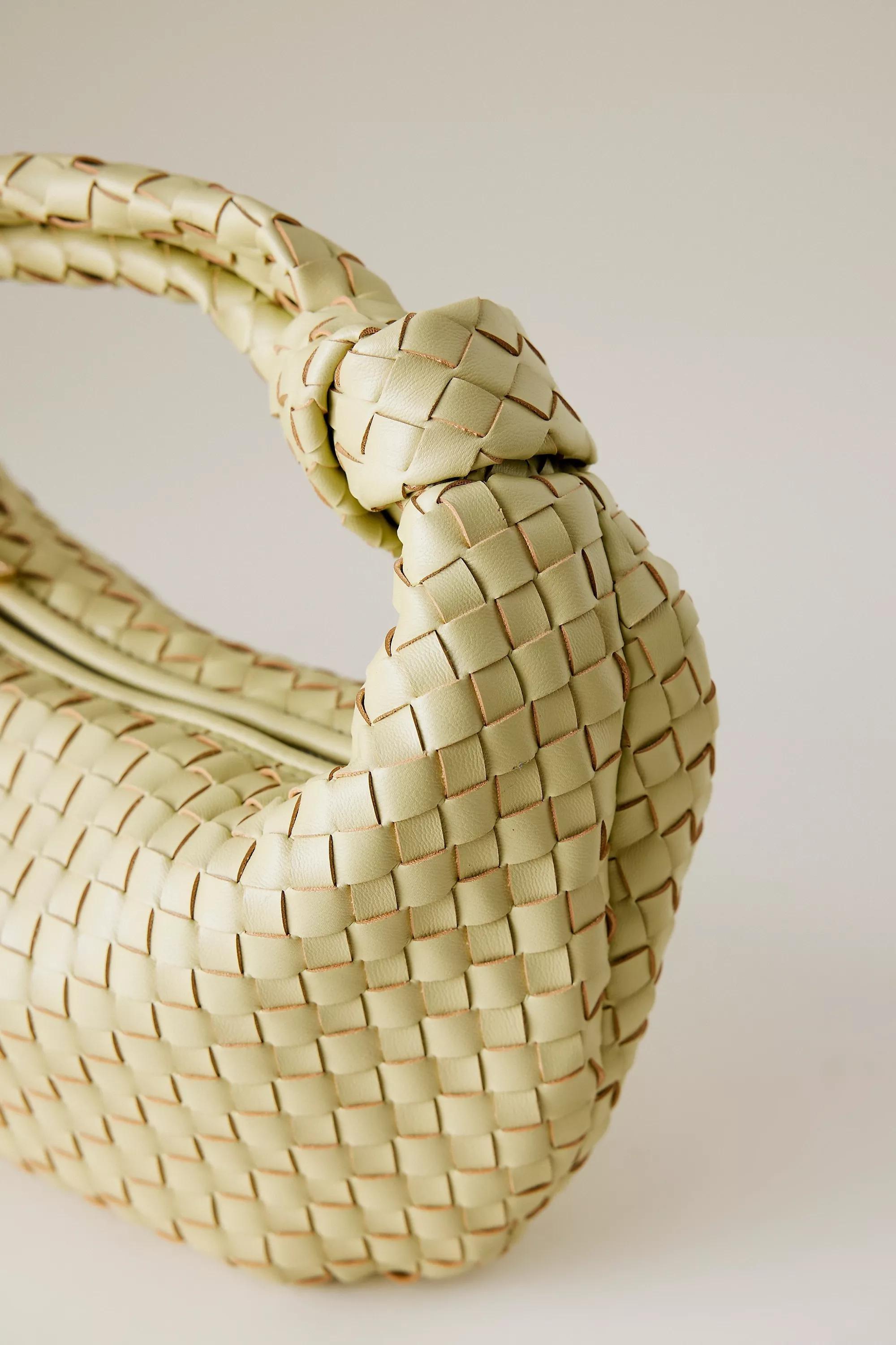 Green Melie Bianco Larissa Woven Faux-Leather Shoulder Bag, A501_0098, large image number 1