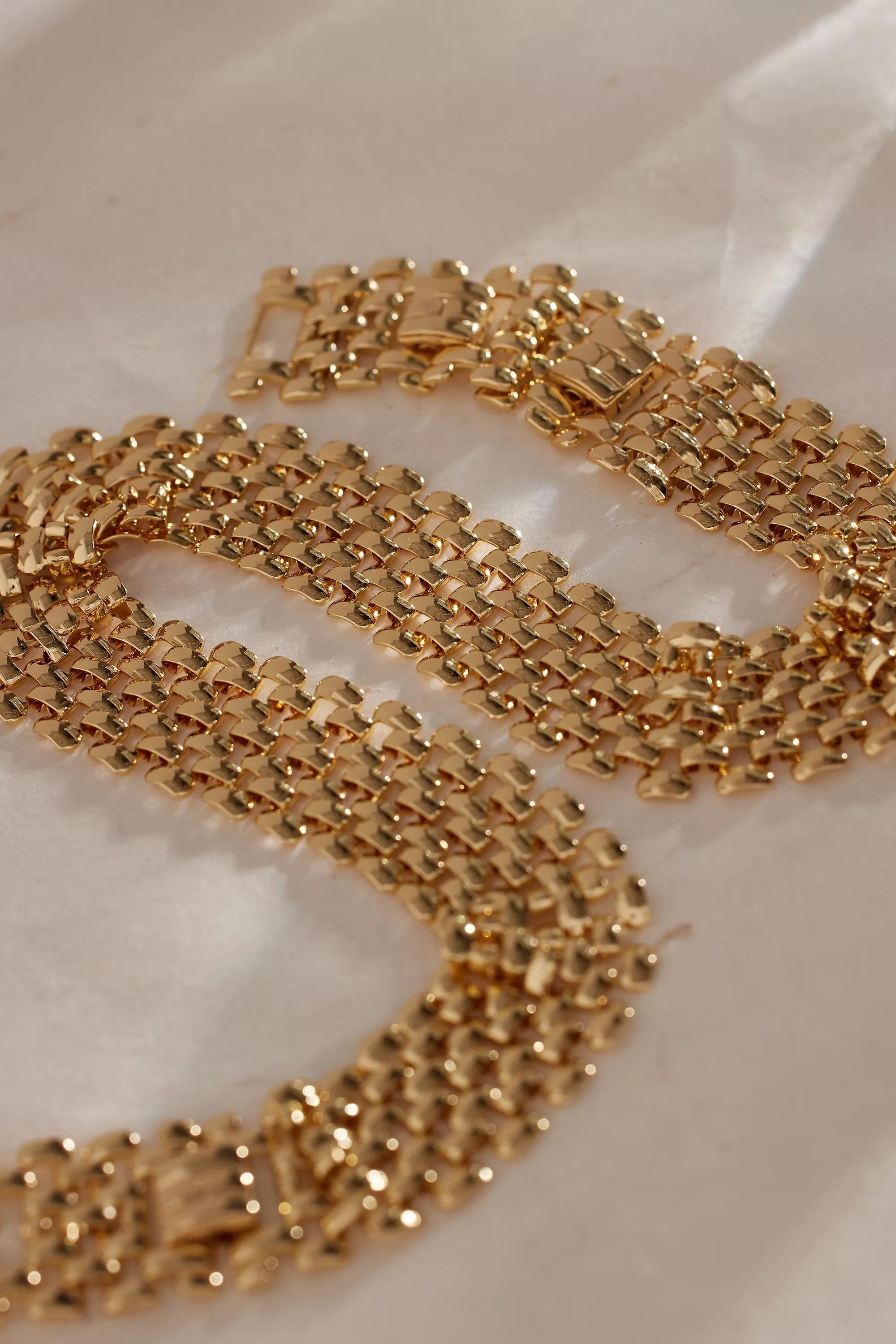 Baublebar Watch Band Collar Necklace, Gold, A501_0070, large image number 1