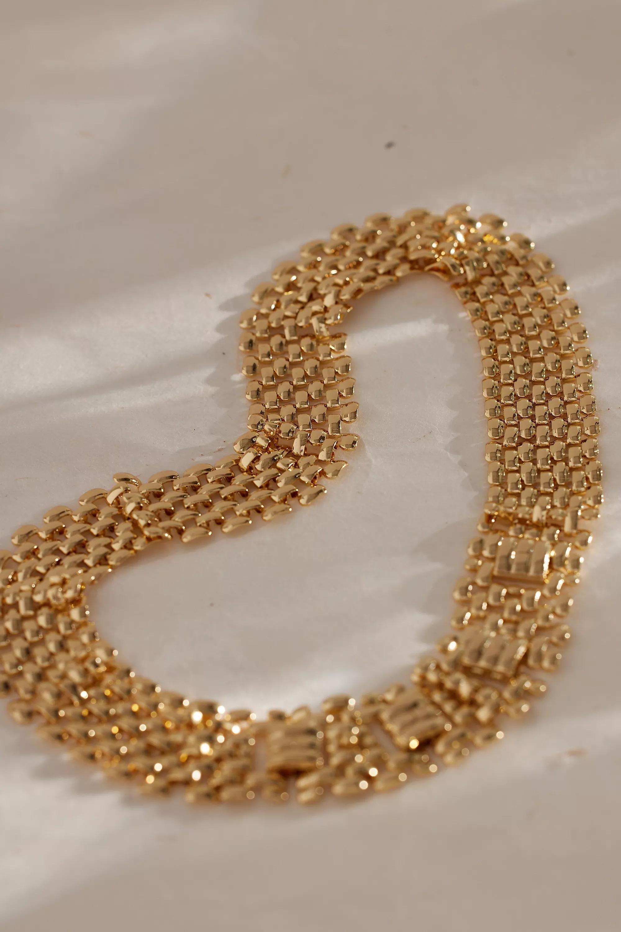 Baublebar Watch Band Collar Necklace, Gold, A501_0070, large image number 3