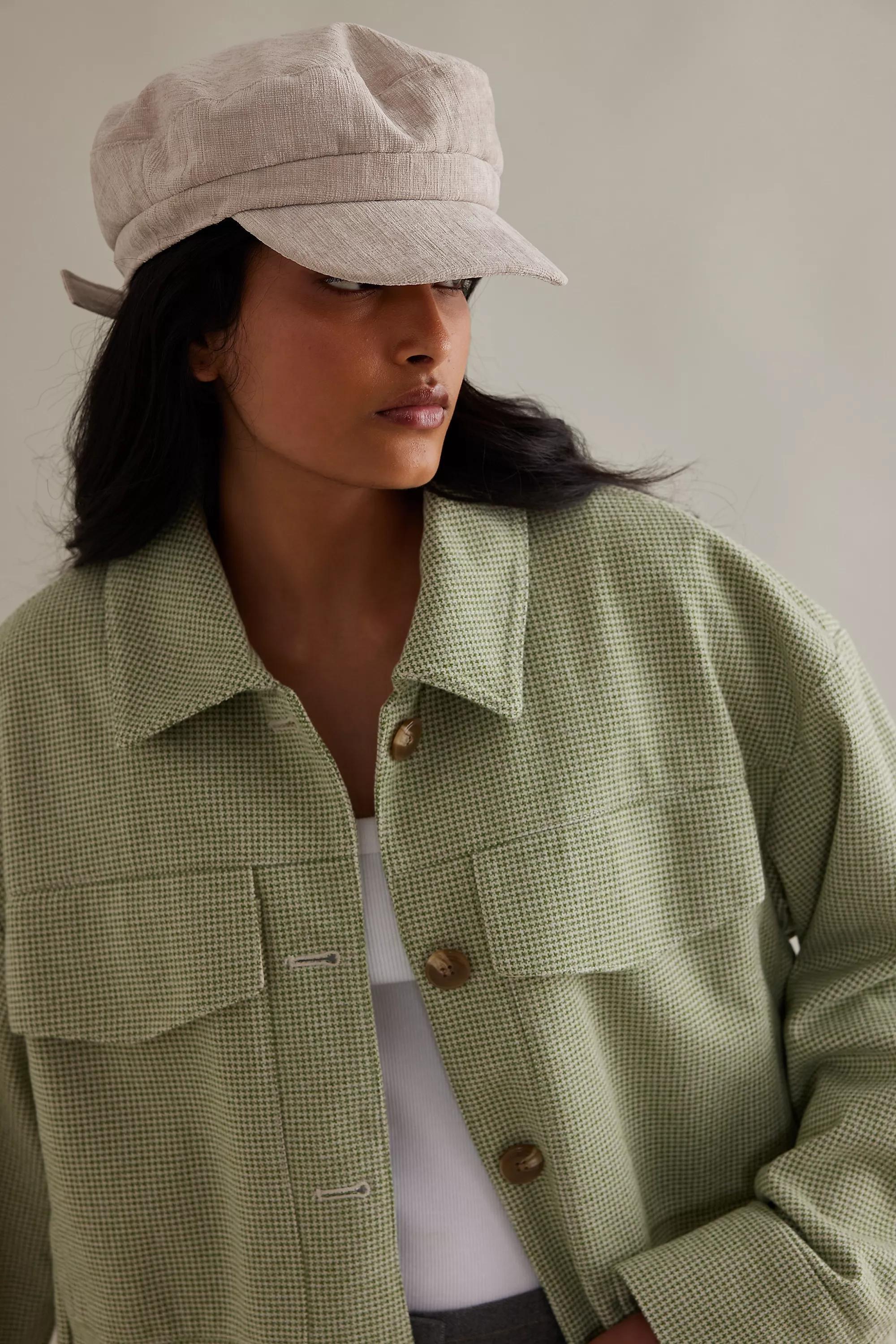 Textured Baker Boy Hat, Beige, A501_0024, large image number 0