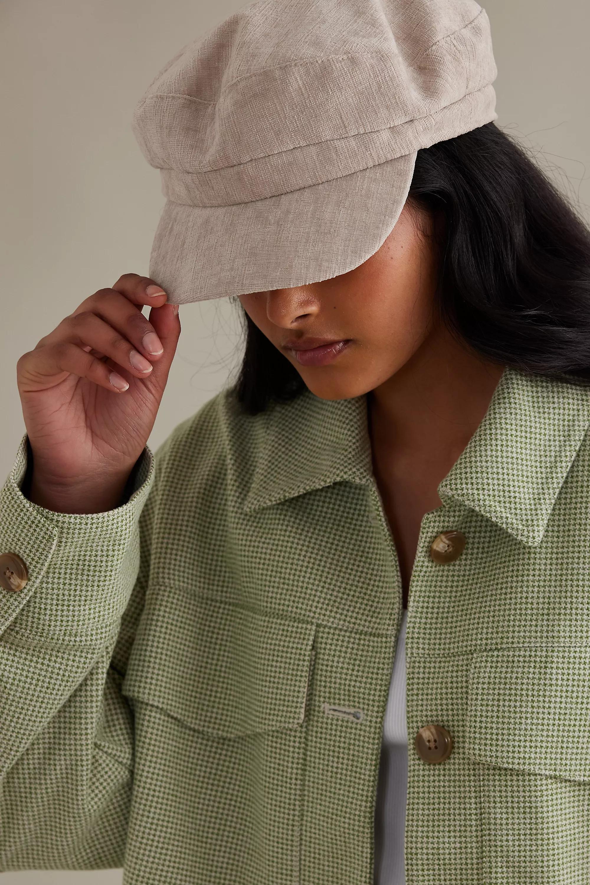 Textured Baker Boy Hat, Beige, A501_0024, large image number 2