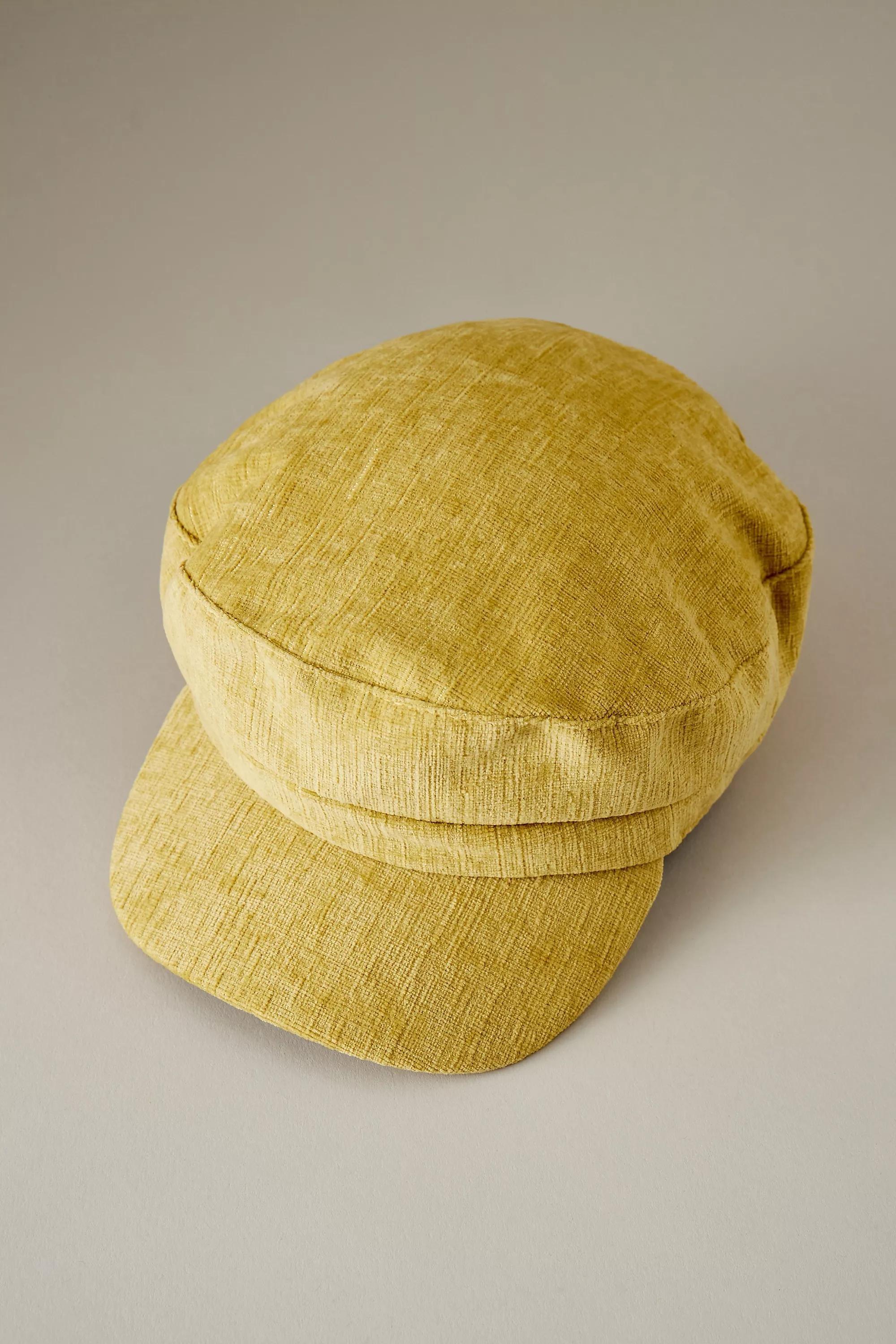 Textured Baker Boy Hat, Yellow, A501_0357, large image number 0