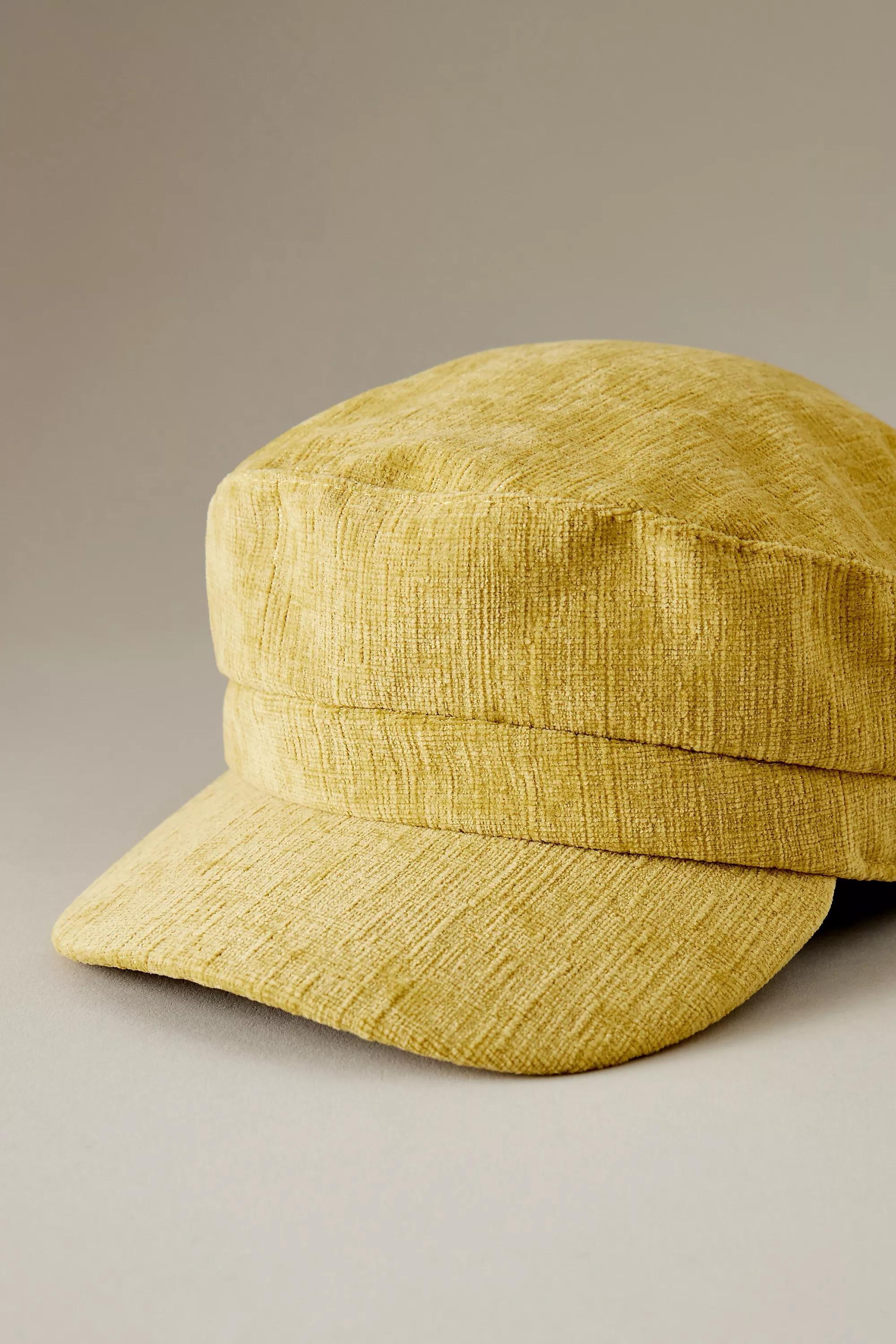Textured Baker Boy Hat, Yellow, A501_0357, large image number 2