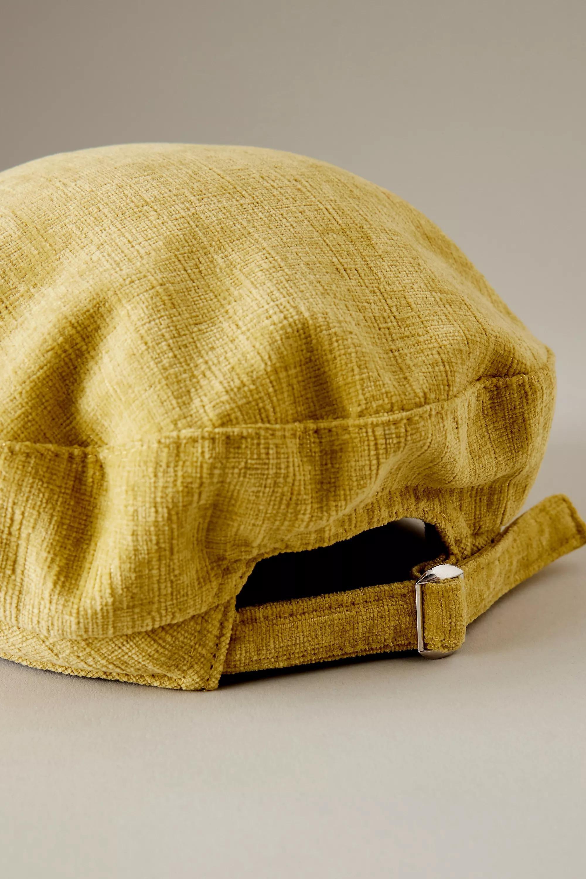 Textured Baker Boy Hat, Yellow, A501_0357, large image number 4