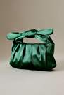 Anthropologie - Satin Bow-Strap Shoulder Bag, Green