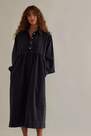 Anthropologie - Seen Worn Kept Slouchy Long-Sleeve Denim Midi Dress, Black