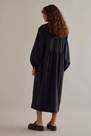 Anthropologie - Seen Worn Kept Slouchy Long-Sleeve Denim Midi Dress, Black