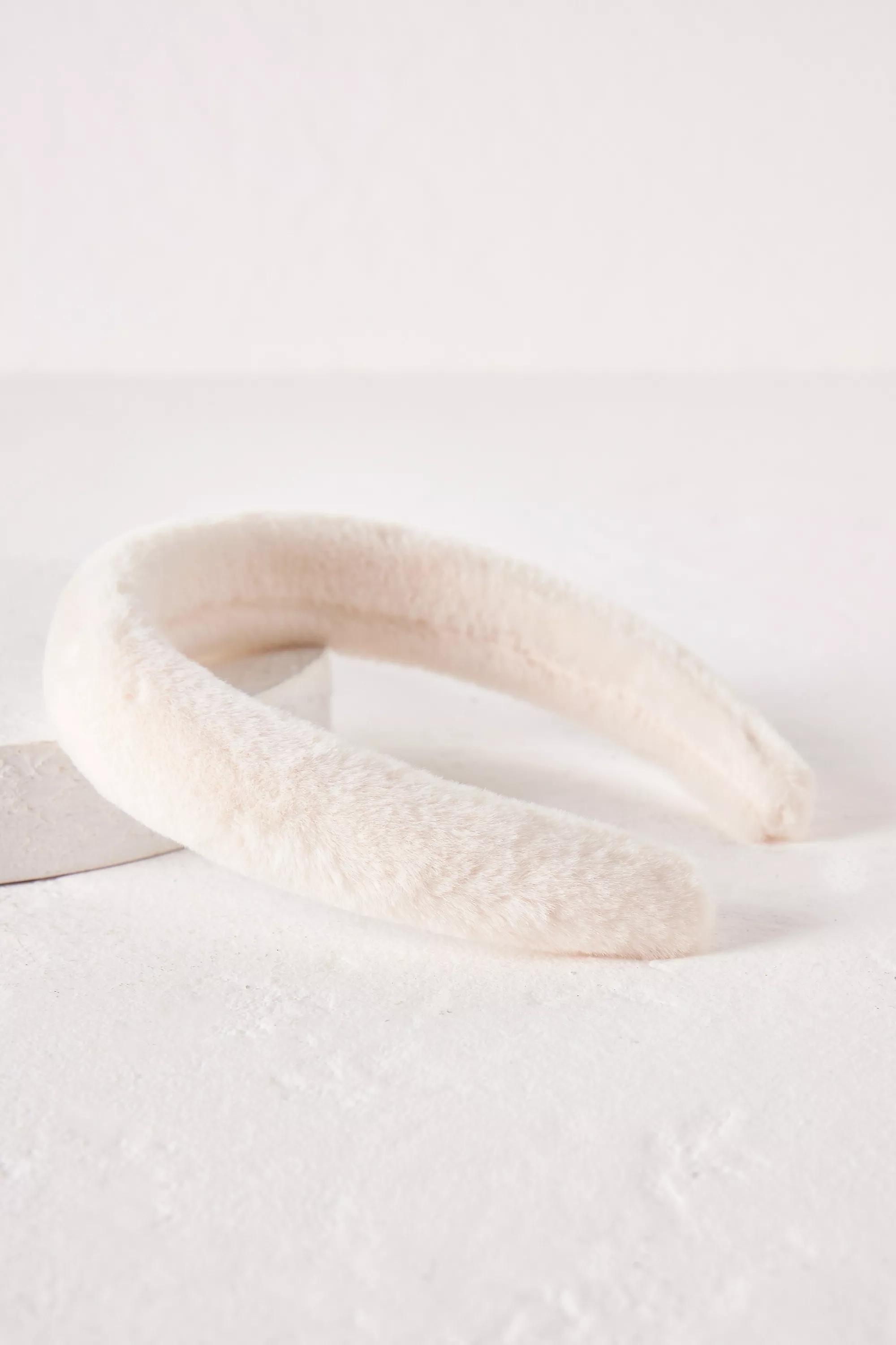 Faux-Fur Headband, White, A501_0010, large image number 0