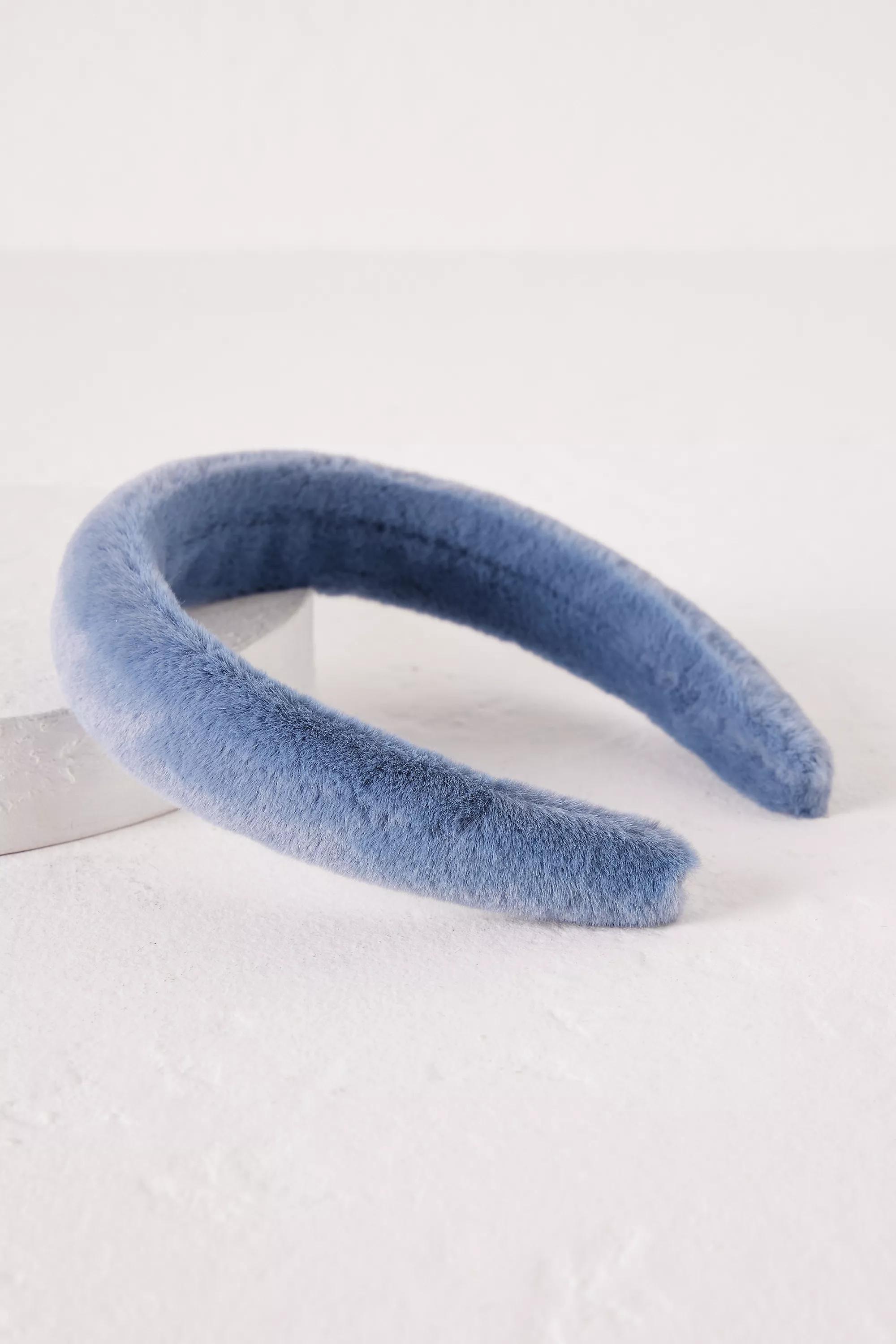 Faux-Fur Headband, Blue, A501_0040, large image number 1