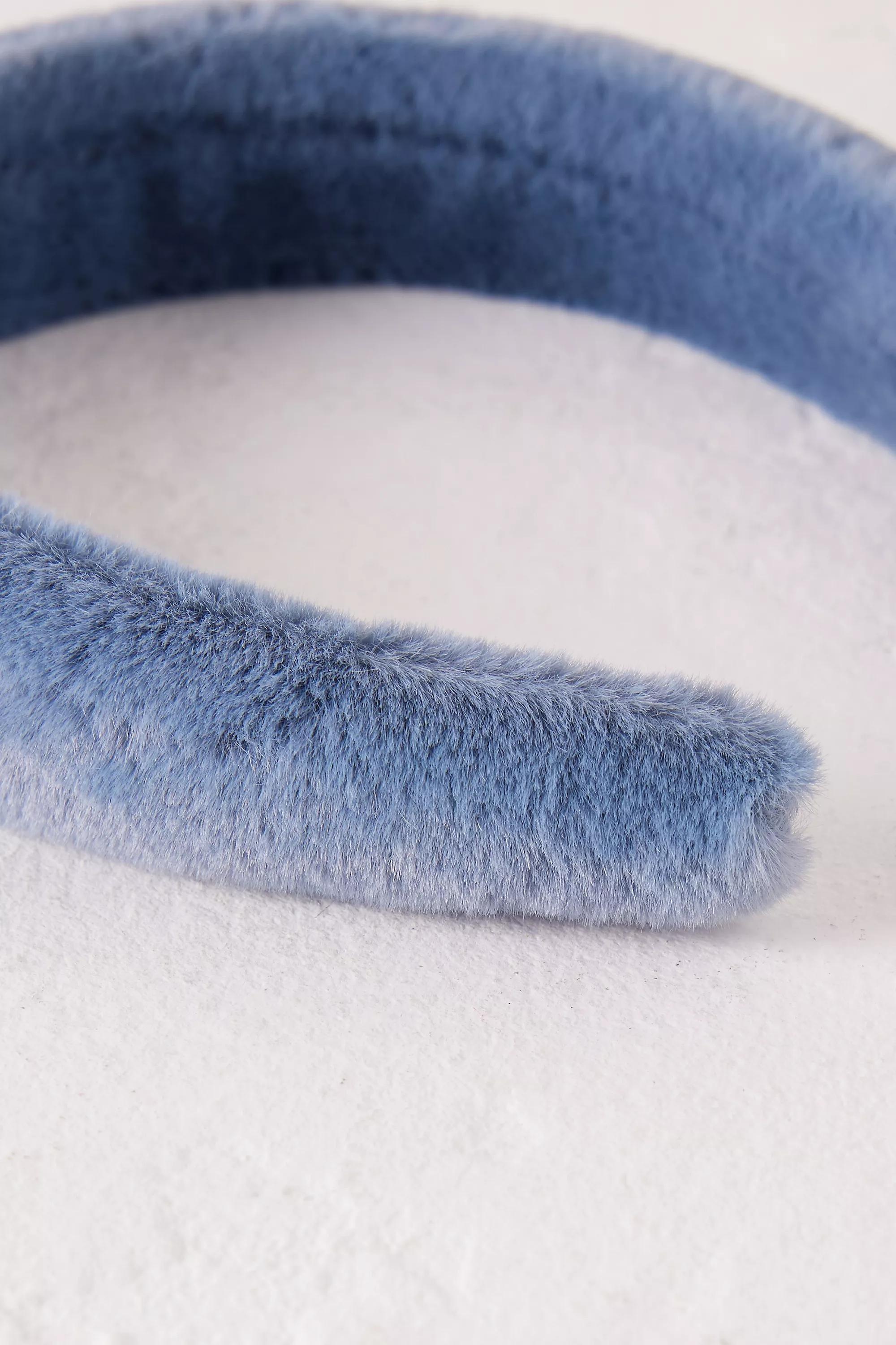 Faux-Fur Headband, Blue, A501_0040, large image number 2